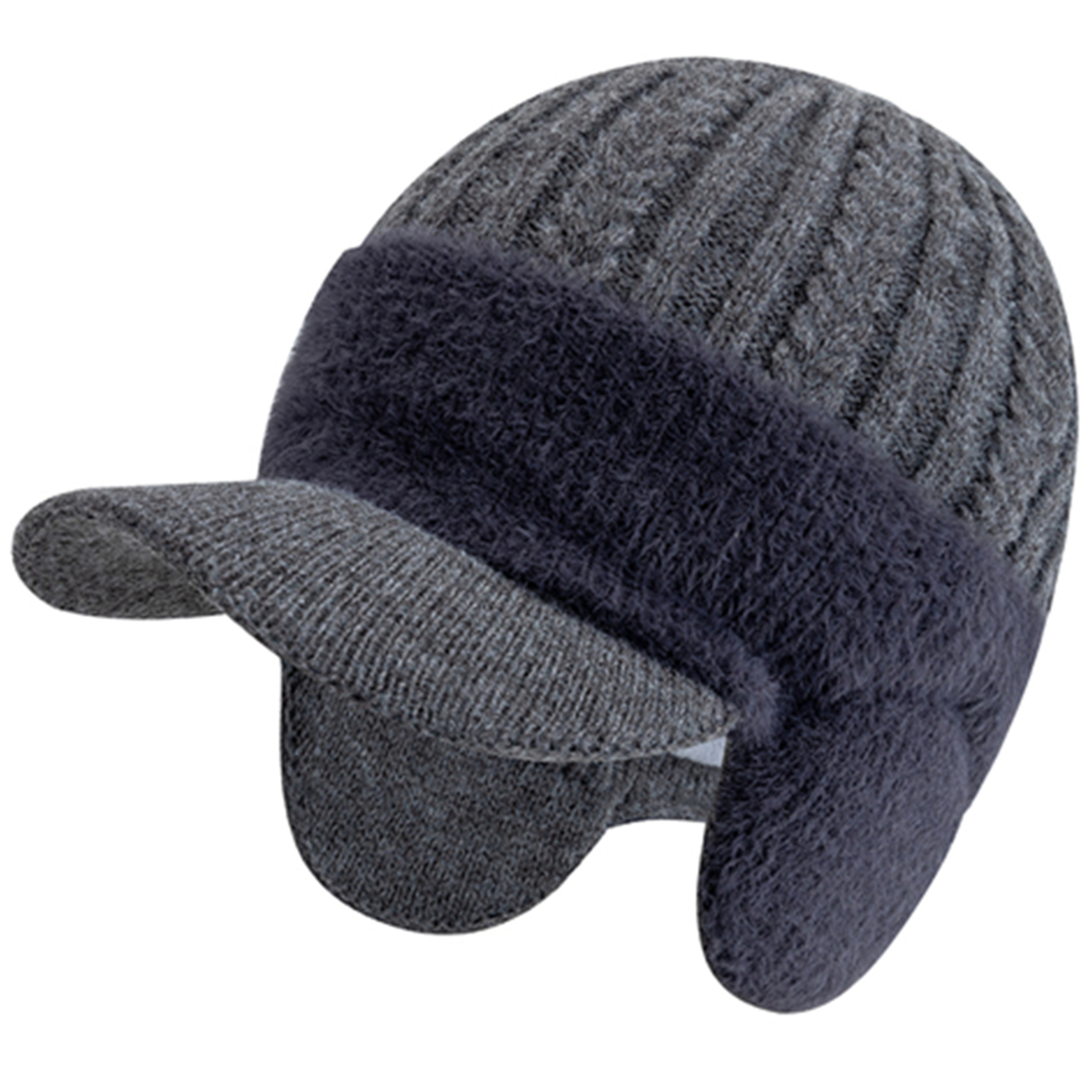 Fashion Faux Fur Beanie Hat, Plush Lined Winter Hat with Earflap, Men Outdoor Warm Cap Gift – view 1