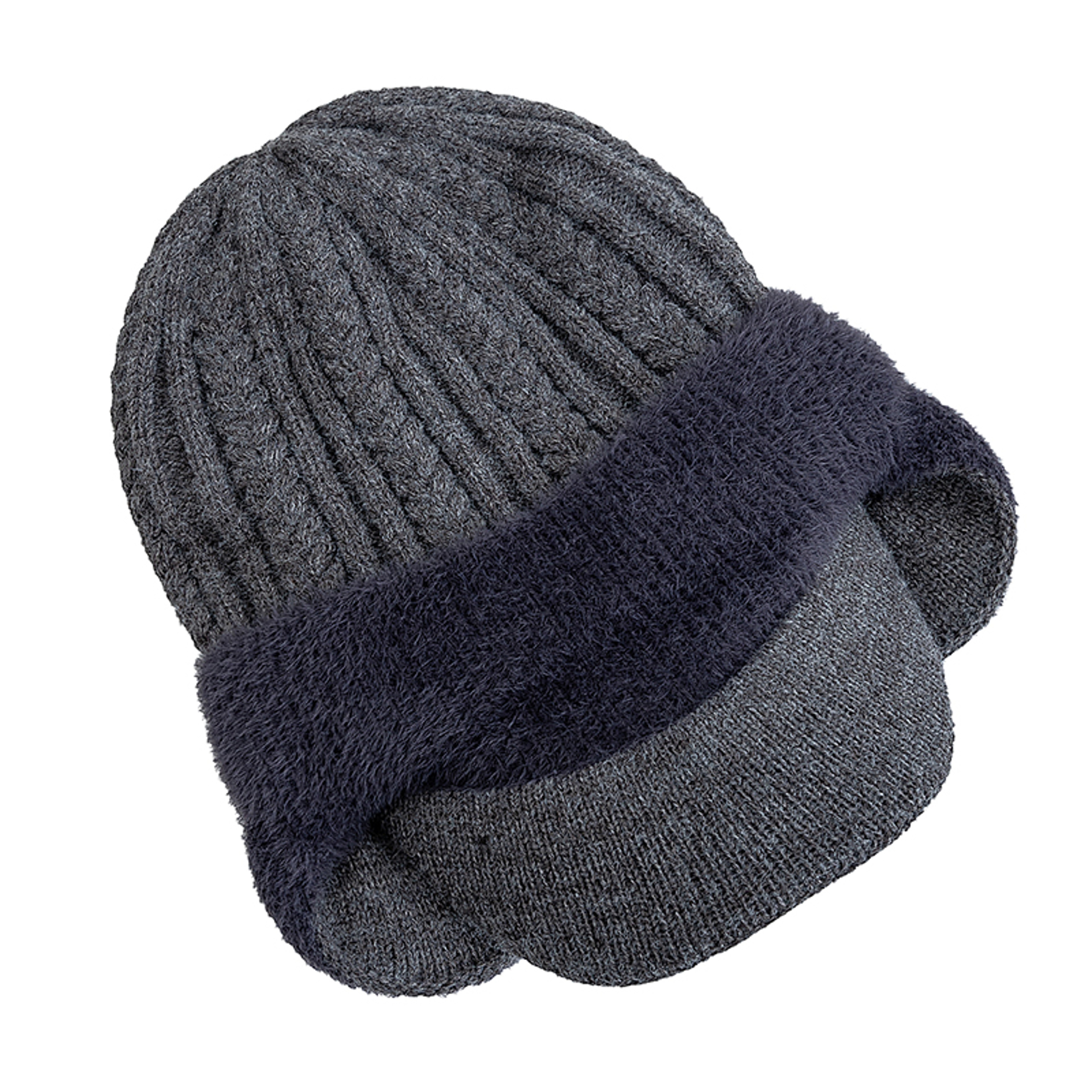 Fashion Faux Fur Beanie Hat, Plush Lined Winter Hat with Earflap, Men Outdoor Warm Cap Gift – view 3