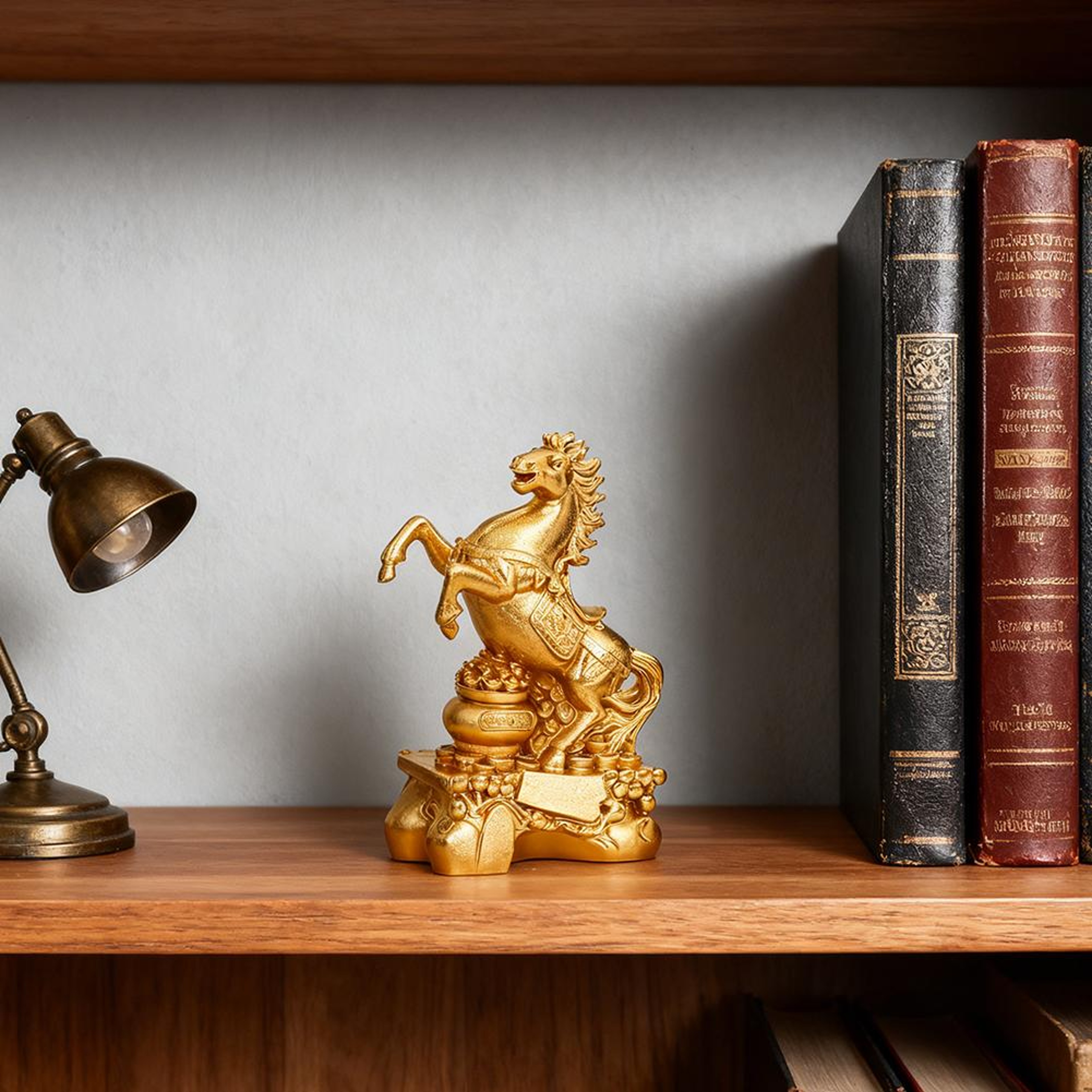 Feng Shui Horse Zodiac Animal Sculpture, Wealth Fortune Ornament for Desktop, Bookshelf Decor – view 3