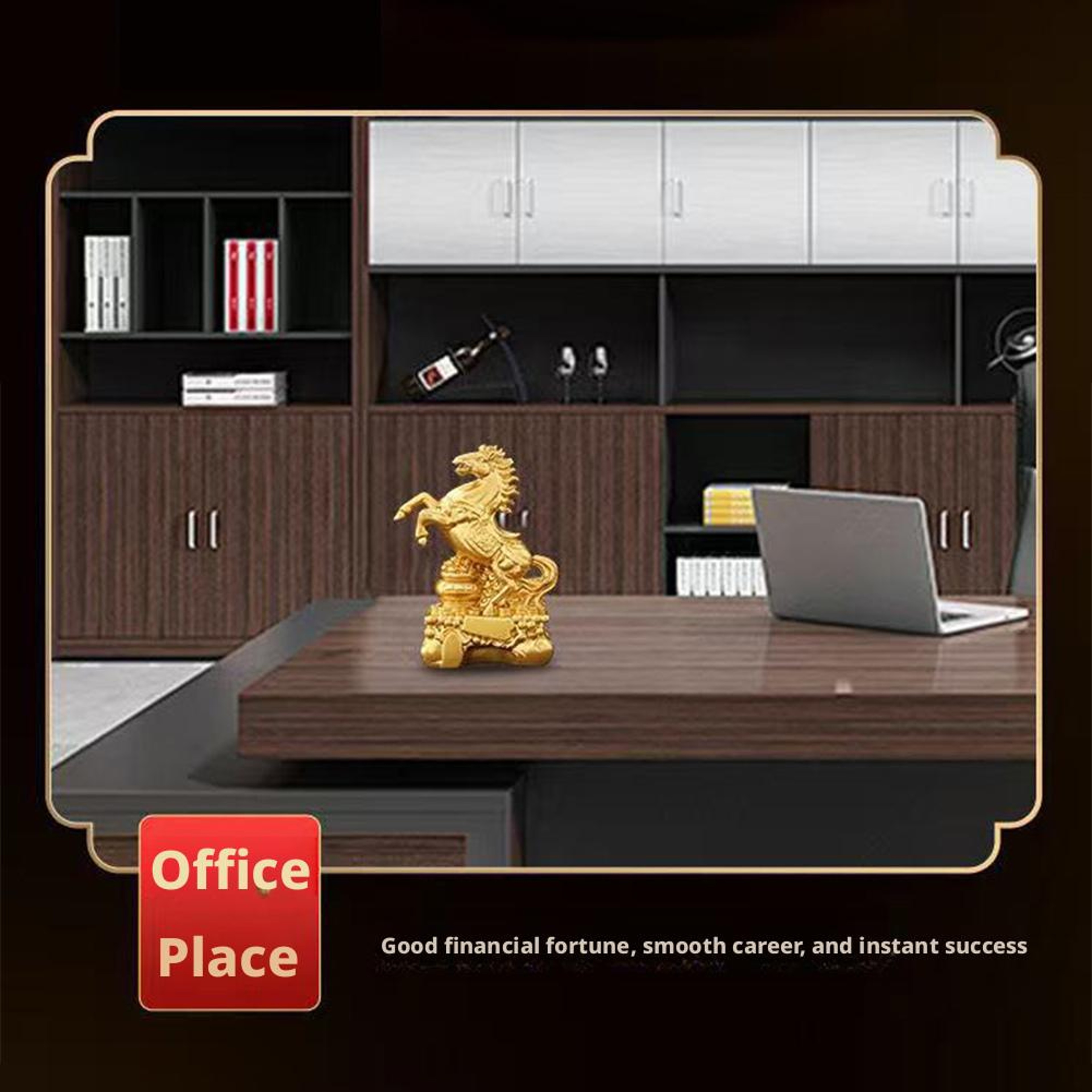 Feng Shui Horse Zodiac Animal Sculpture, Wealth Fortune Ornament for Desktop, Bookshelf Decor – view 5