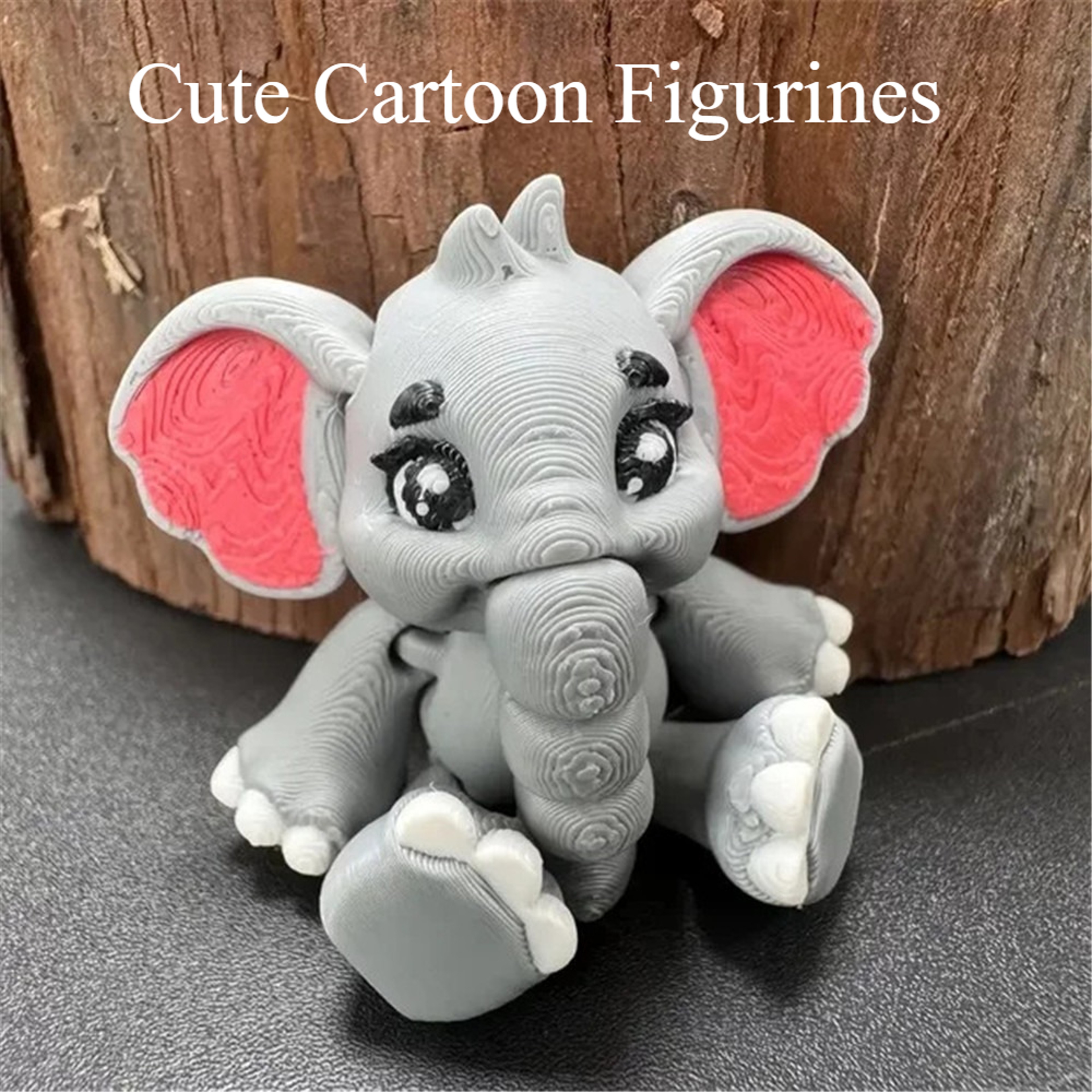 Home Decoration Accessories Desk Figurines Movable Elephant Gift – view 2