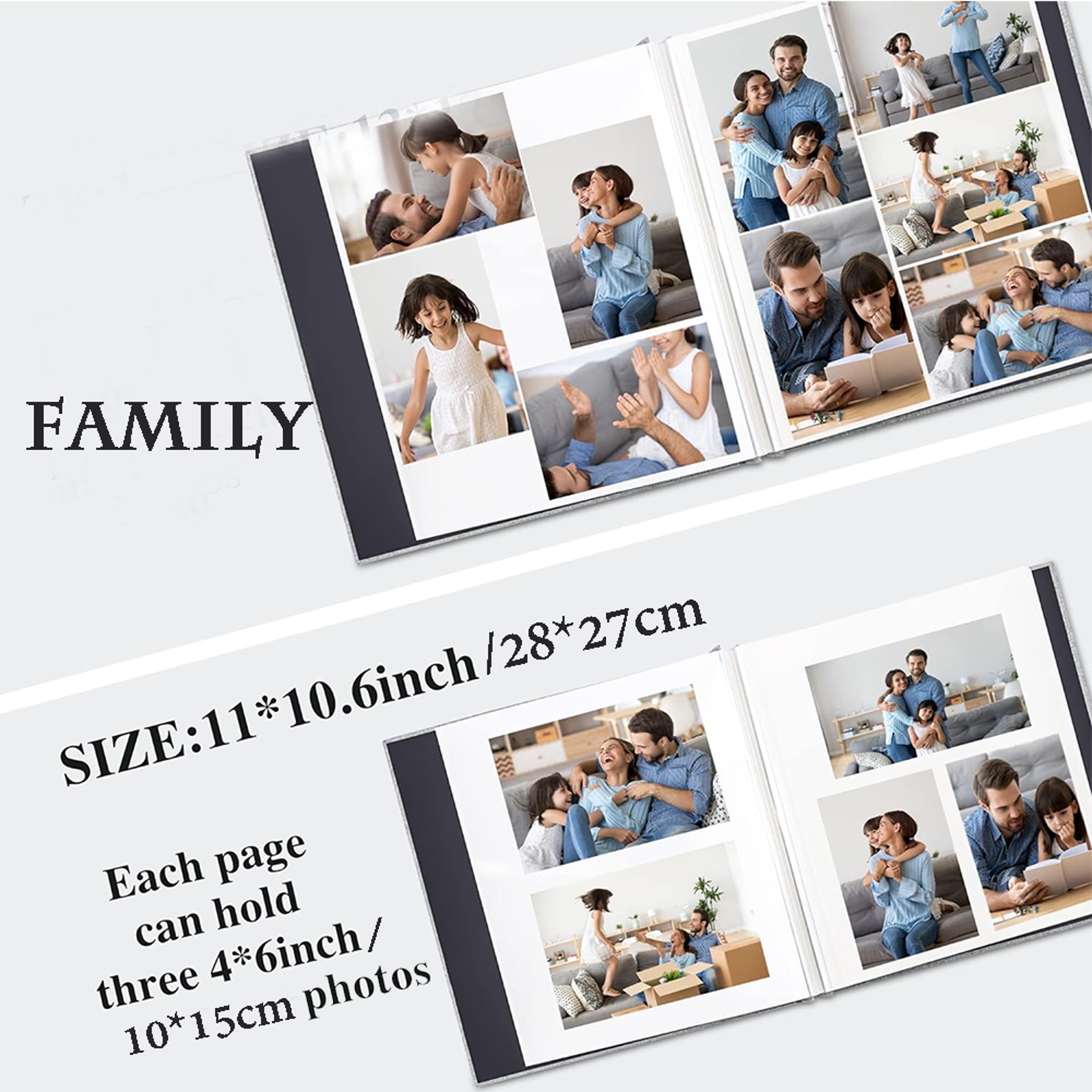 Self Adhesive Photo Storage Album, Solid Color Large Pages for Weddings & Anniversaries – view 4