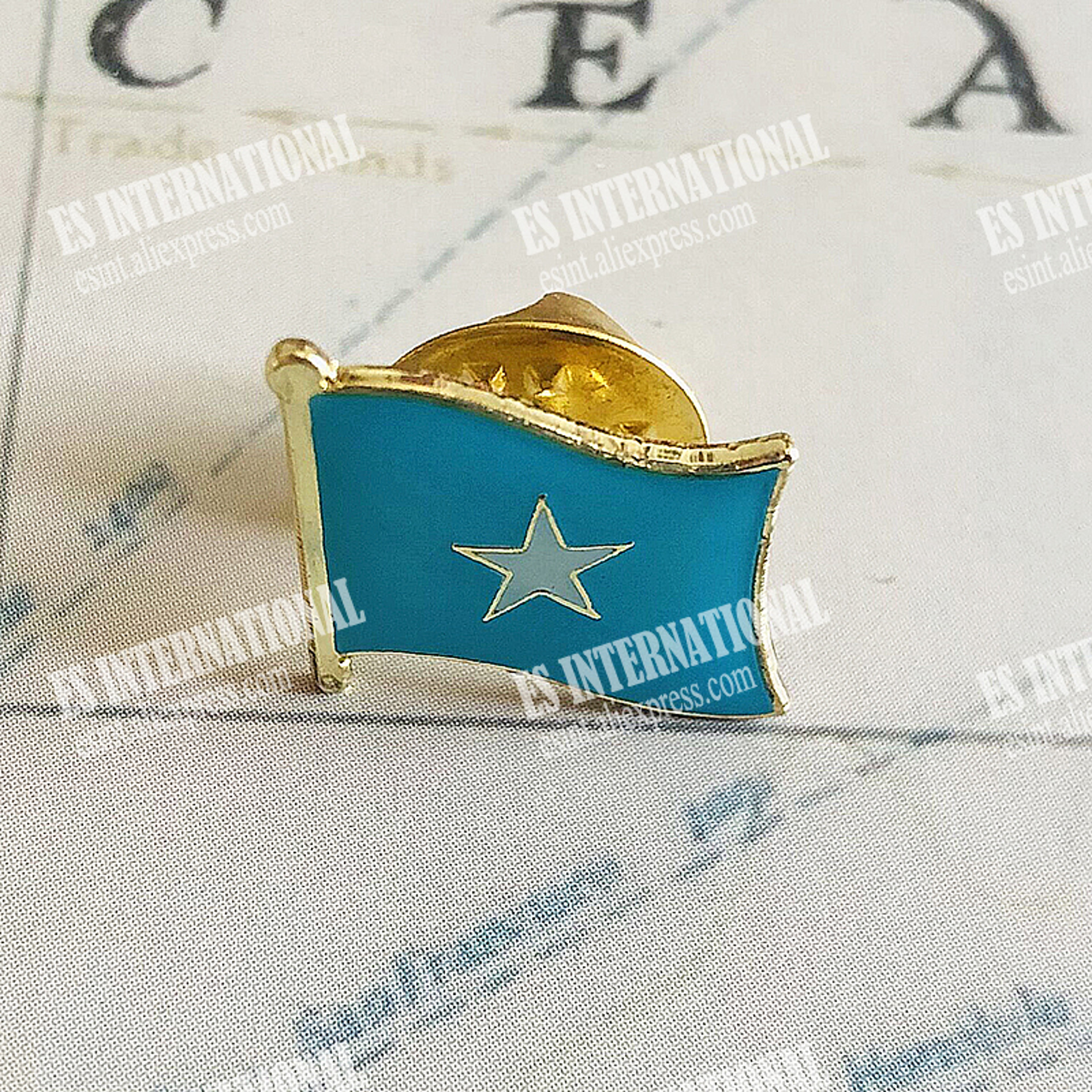 Crystal Epoxy Metal Enamel Badge, Somalia National Flag Brooch Gift – view 2