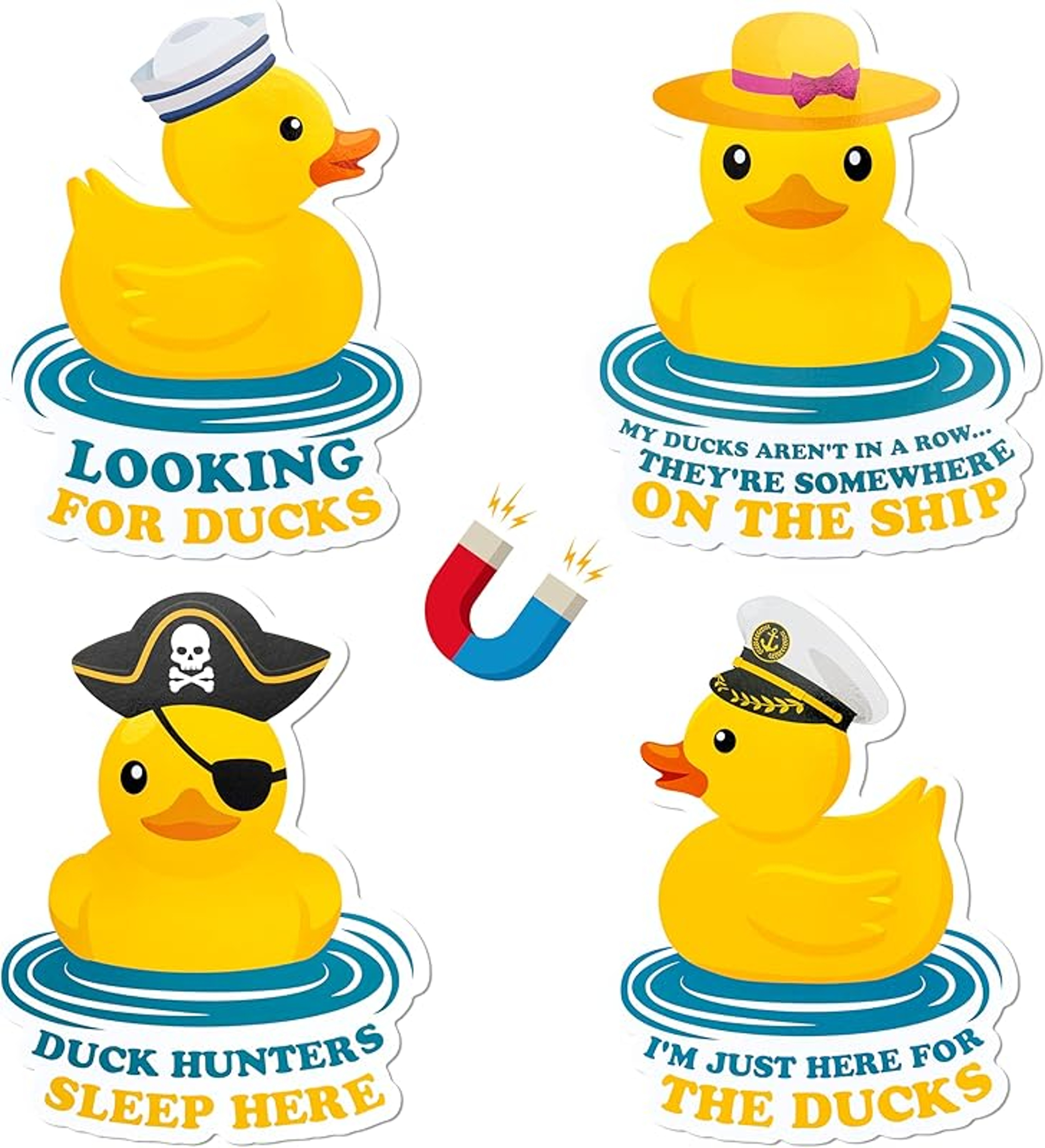 Funny Summer Ducks Themed Cruise Ship Car Cabin Refrigerator Magnet – view 6