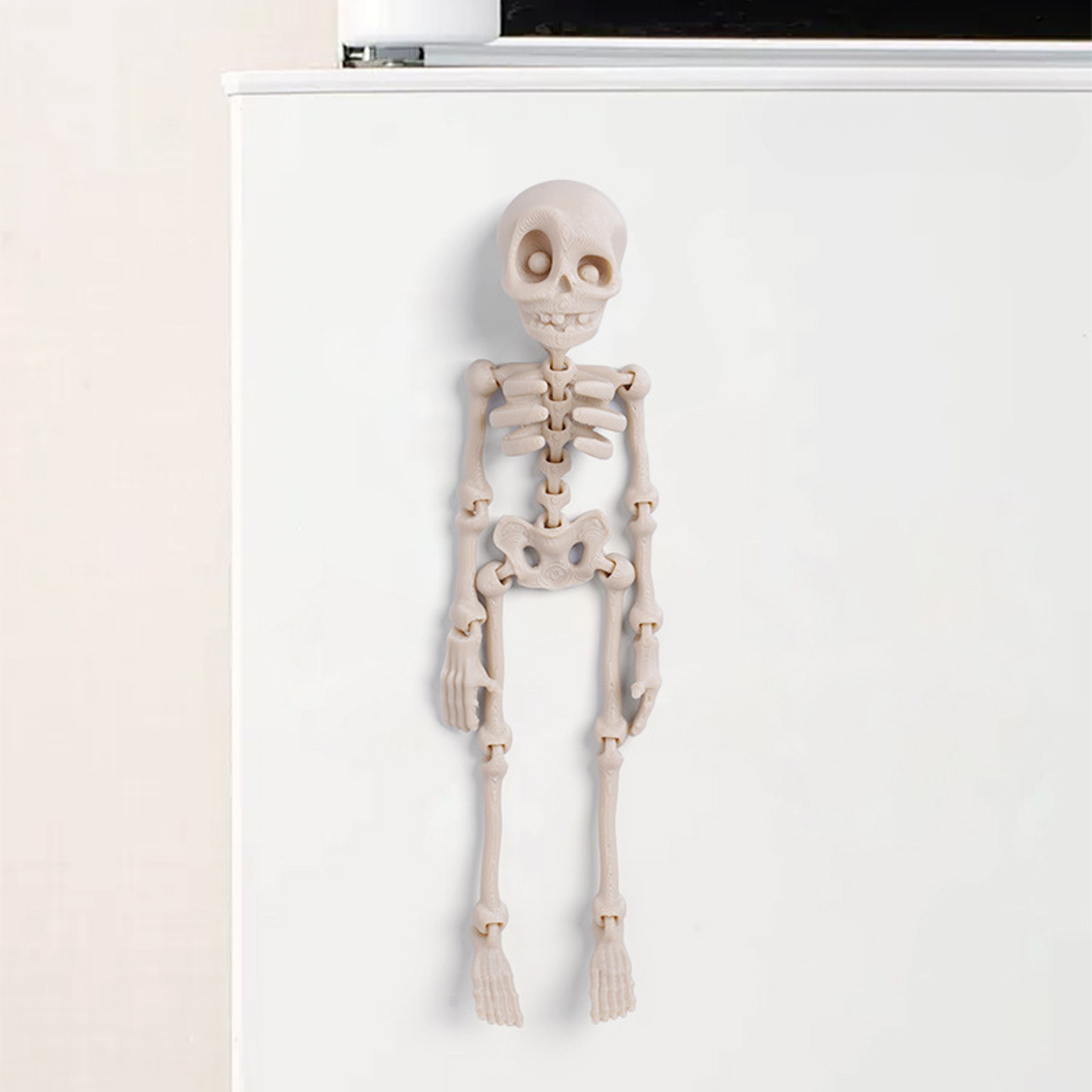 Funny Halloween Gift Magnetic Poseable Skull Fridge Magnet with Movable Joints, Cute Kitchen Decor – view 8