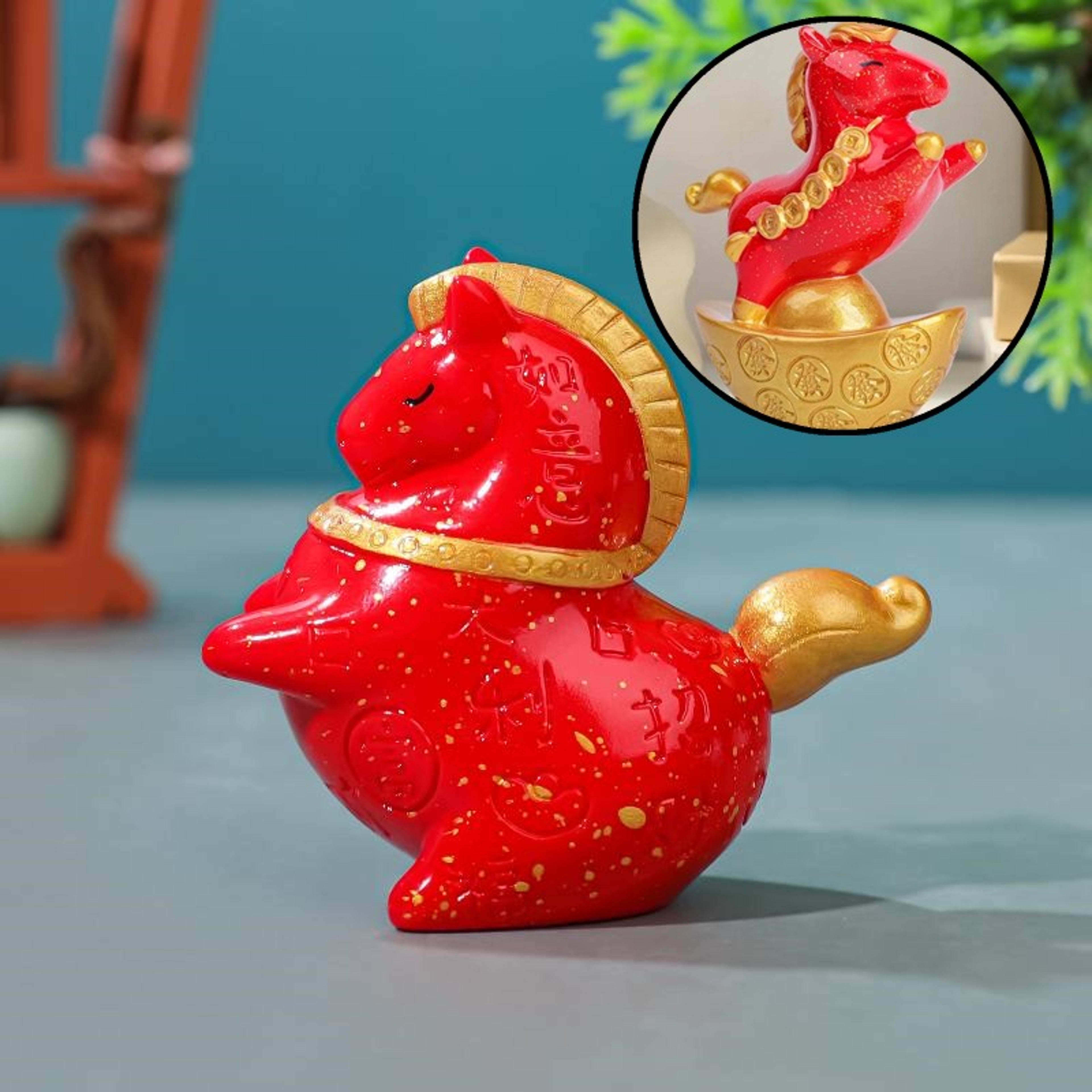 Vintage Zodiac Horse Sculpture, Sunbeam Horse Crystal Figurine Feng Shui, Decorative Item for Home and Office – view 1