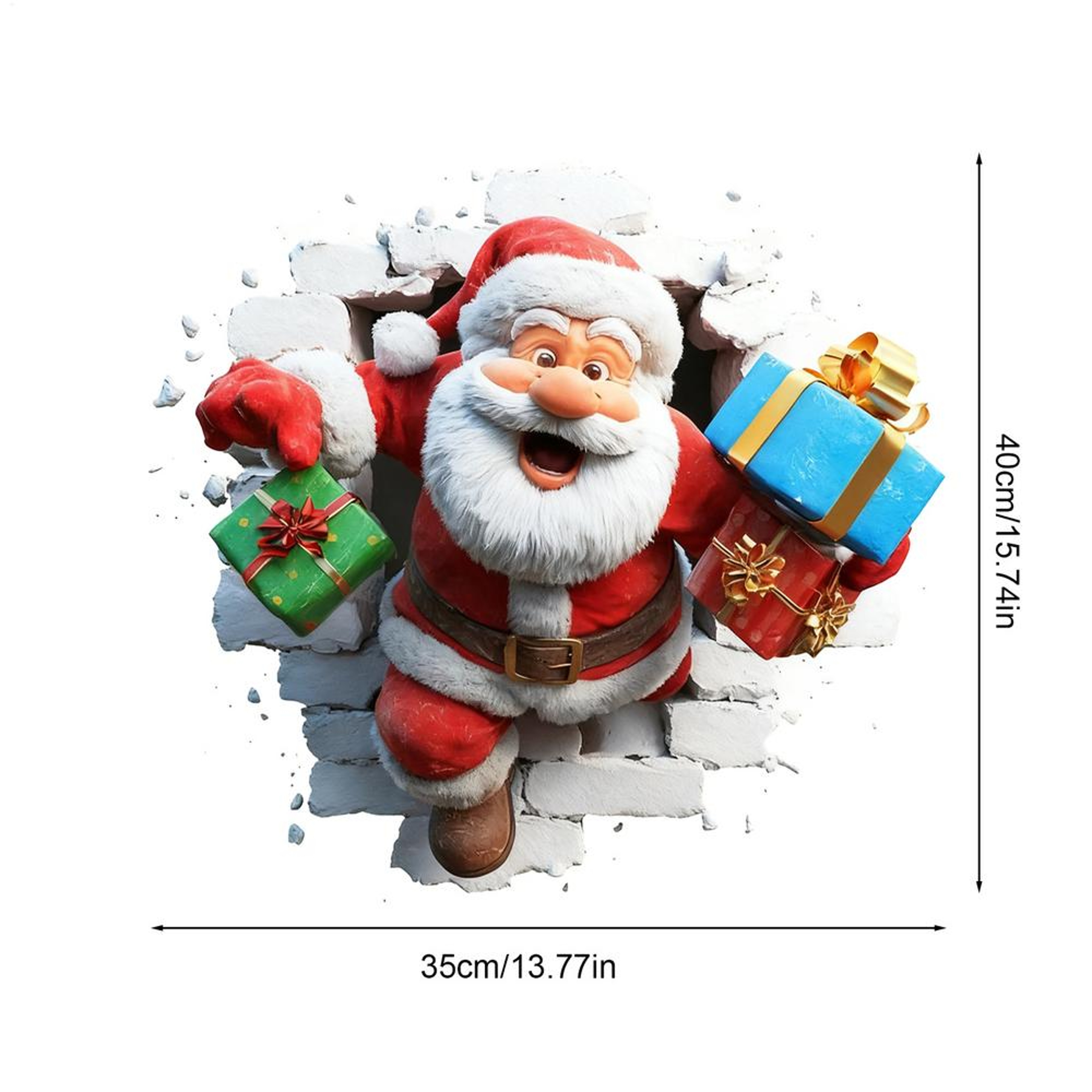 Holiday Home Decor Stickers for Home, Effect Peel and Stick Funny Christmas, Cartoon Decals Winter – view 8