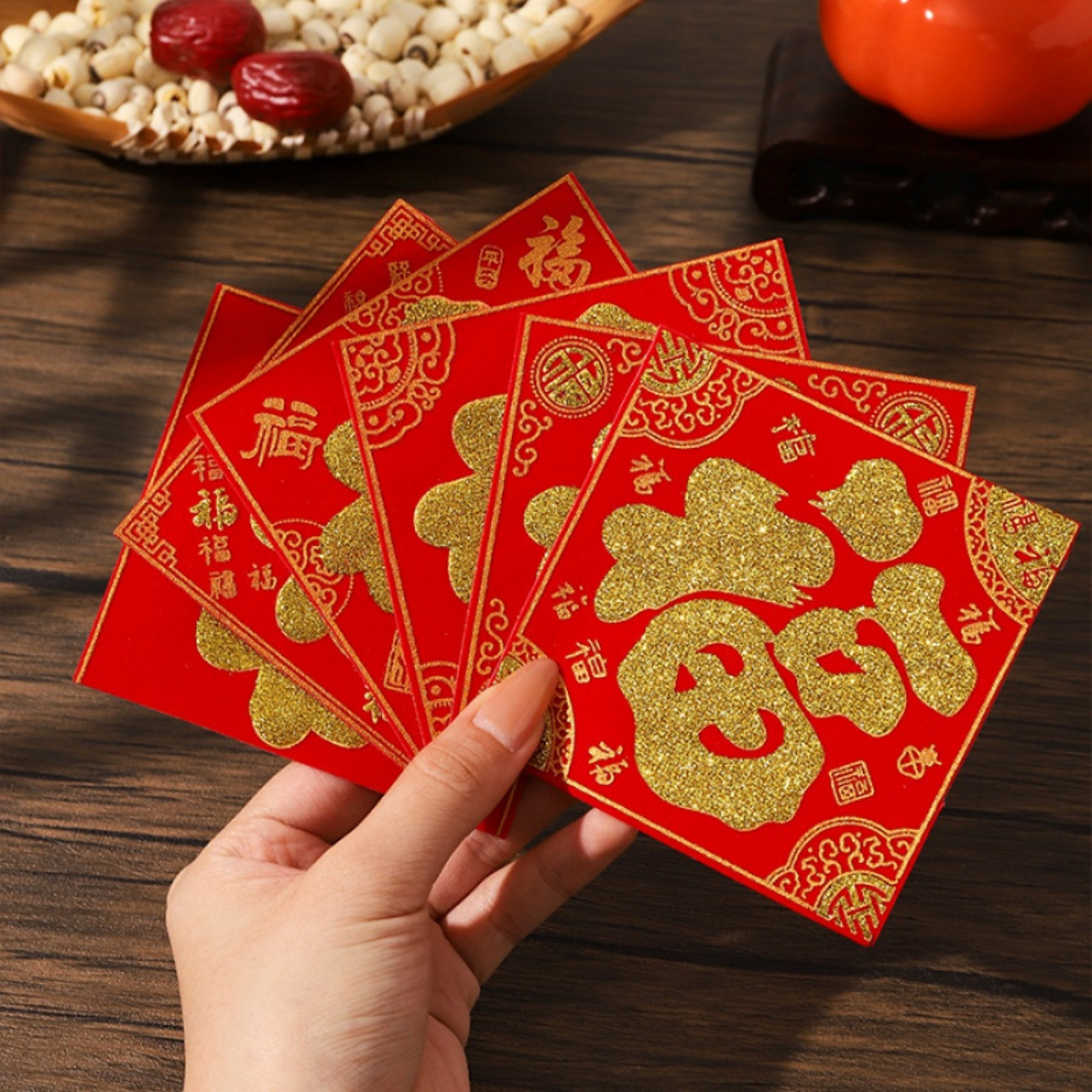 Chinese Lunar New Year Horse, Mini Fu Character Stickers, Door Window Wall Decorations for Spring Festival – view 2