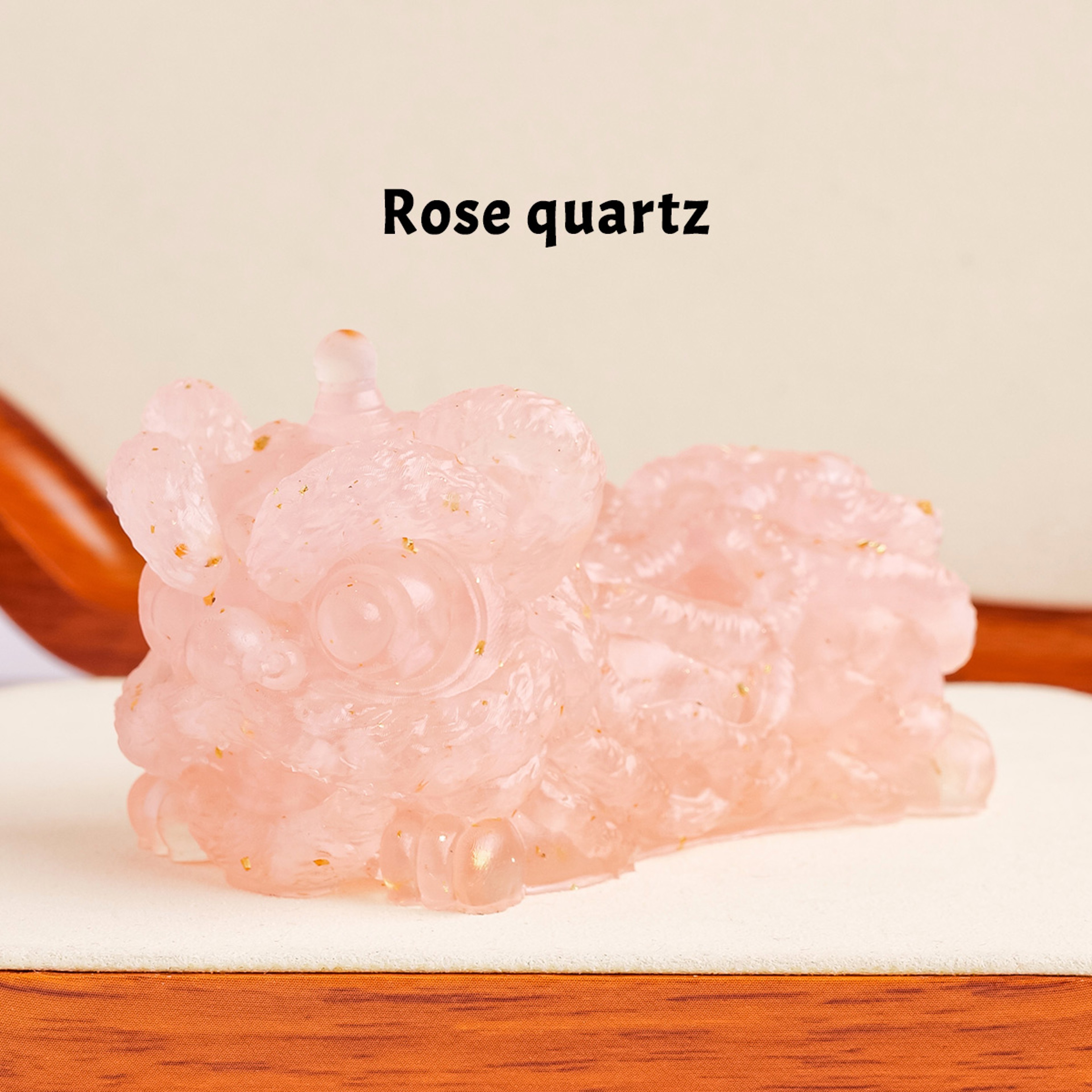 Fengshui Sculpture Crystal Stone Lion Dance, Reiki Stone Figurine Amulet for Home Office Decor – view 9