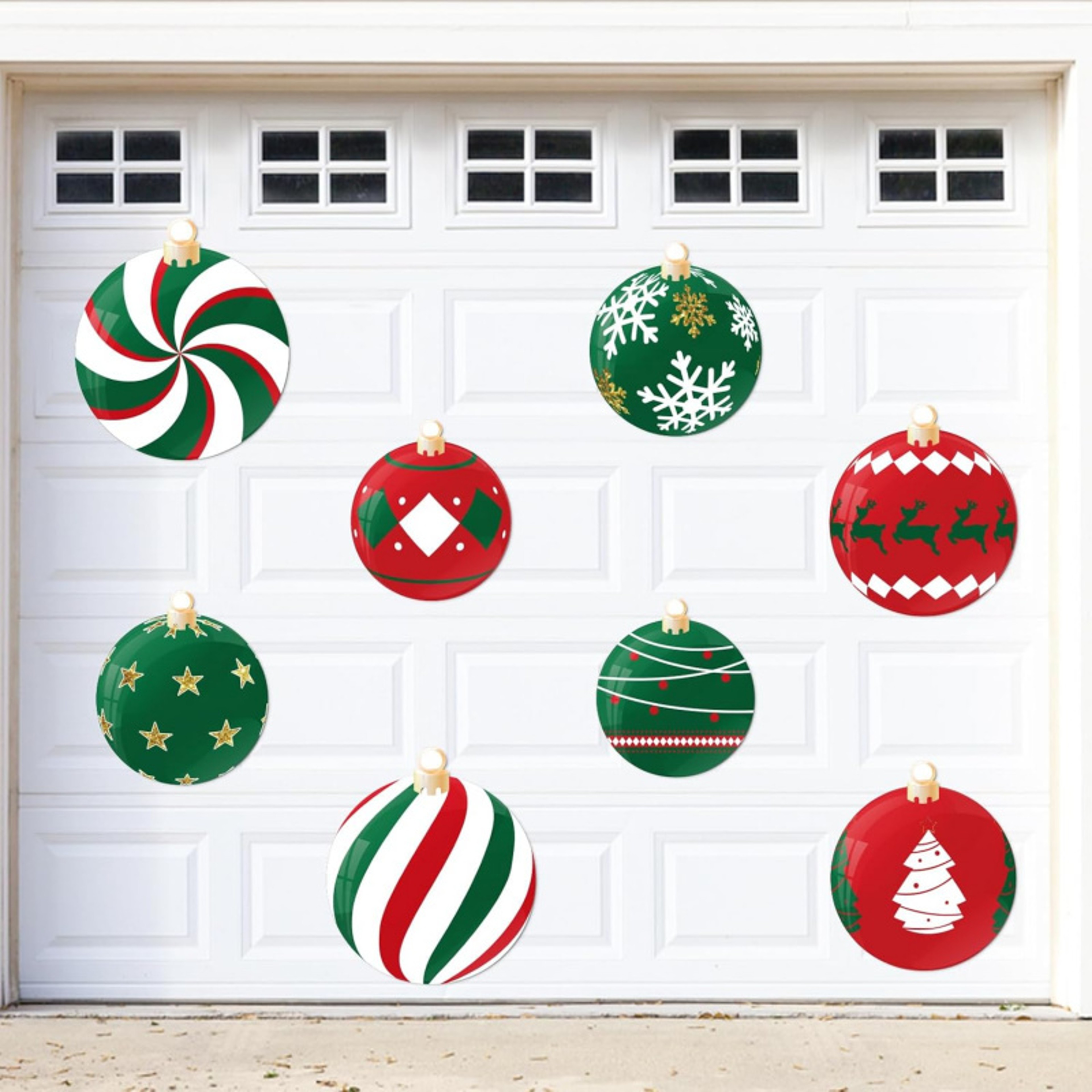 Xmas Ball Garage Door Decorations Magnets, Holiday Refrigerator Kitchen Decor – view 1
