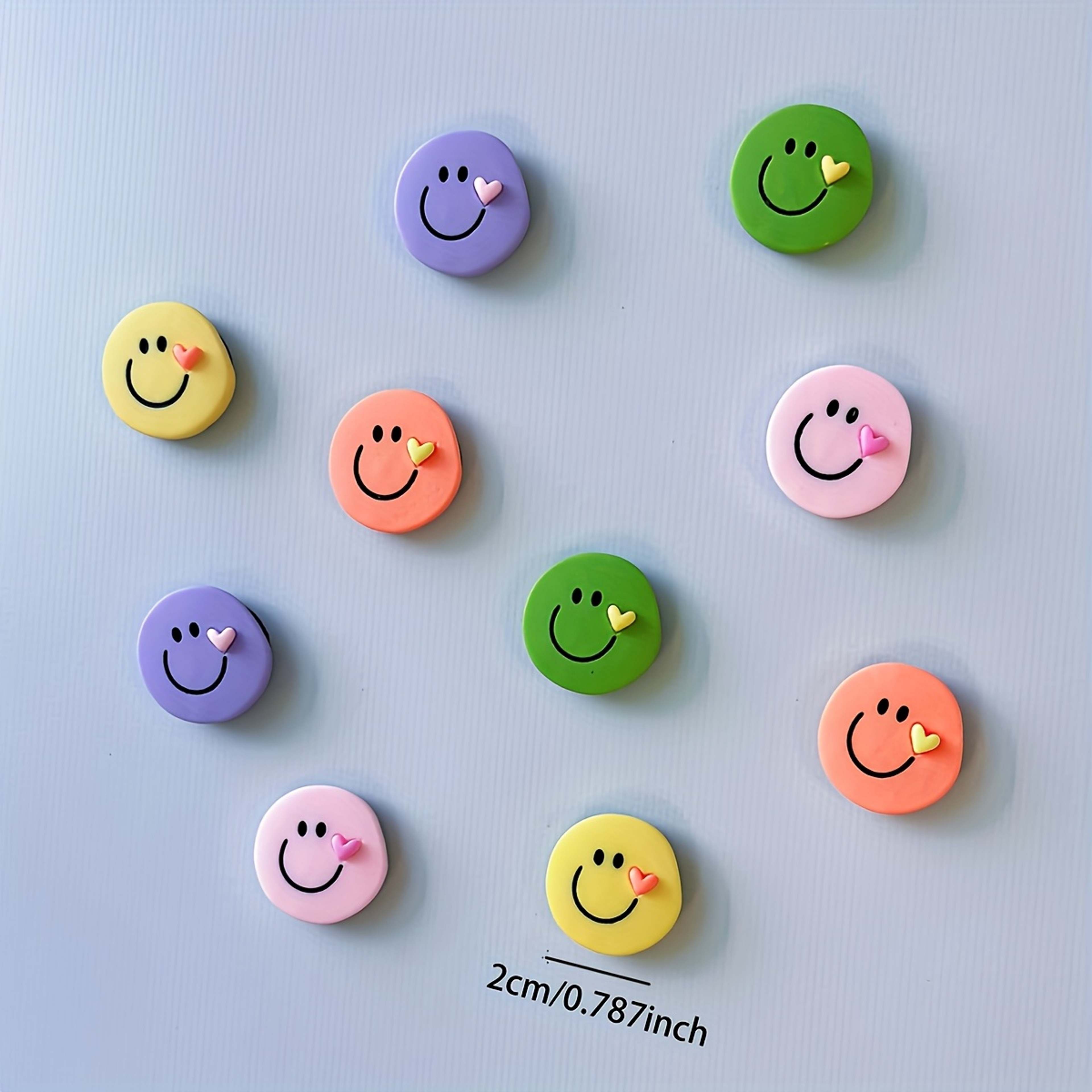 Plastic Round Decorative Magnets for Kitchens, Round Face Christmas Magnets for Fridges – view 4