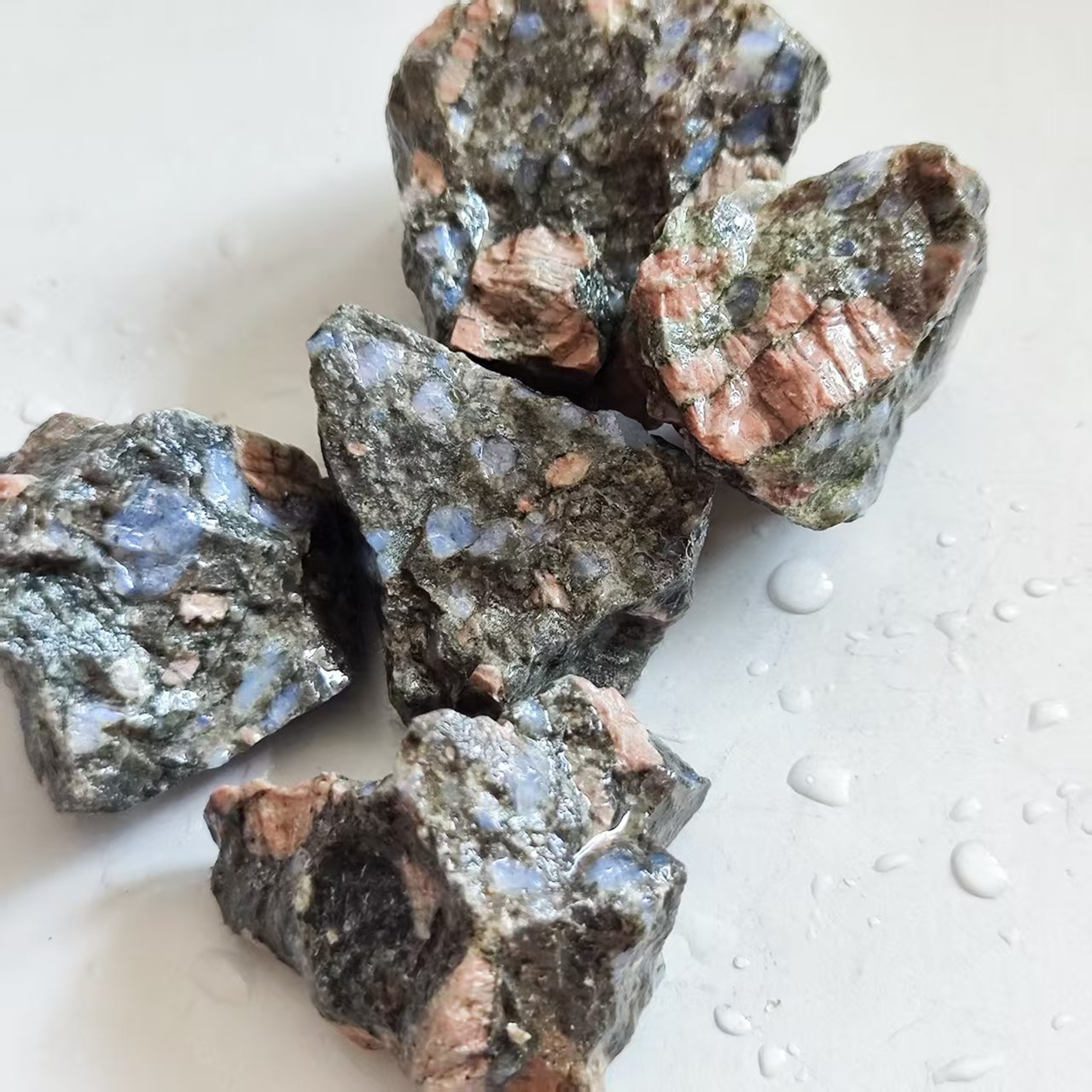 Stone Reiki Specimen, Glaucophane Blue Natural, Stone for Meditation, Unprocessed Research Stone Home Decor – view 2
