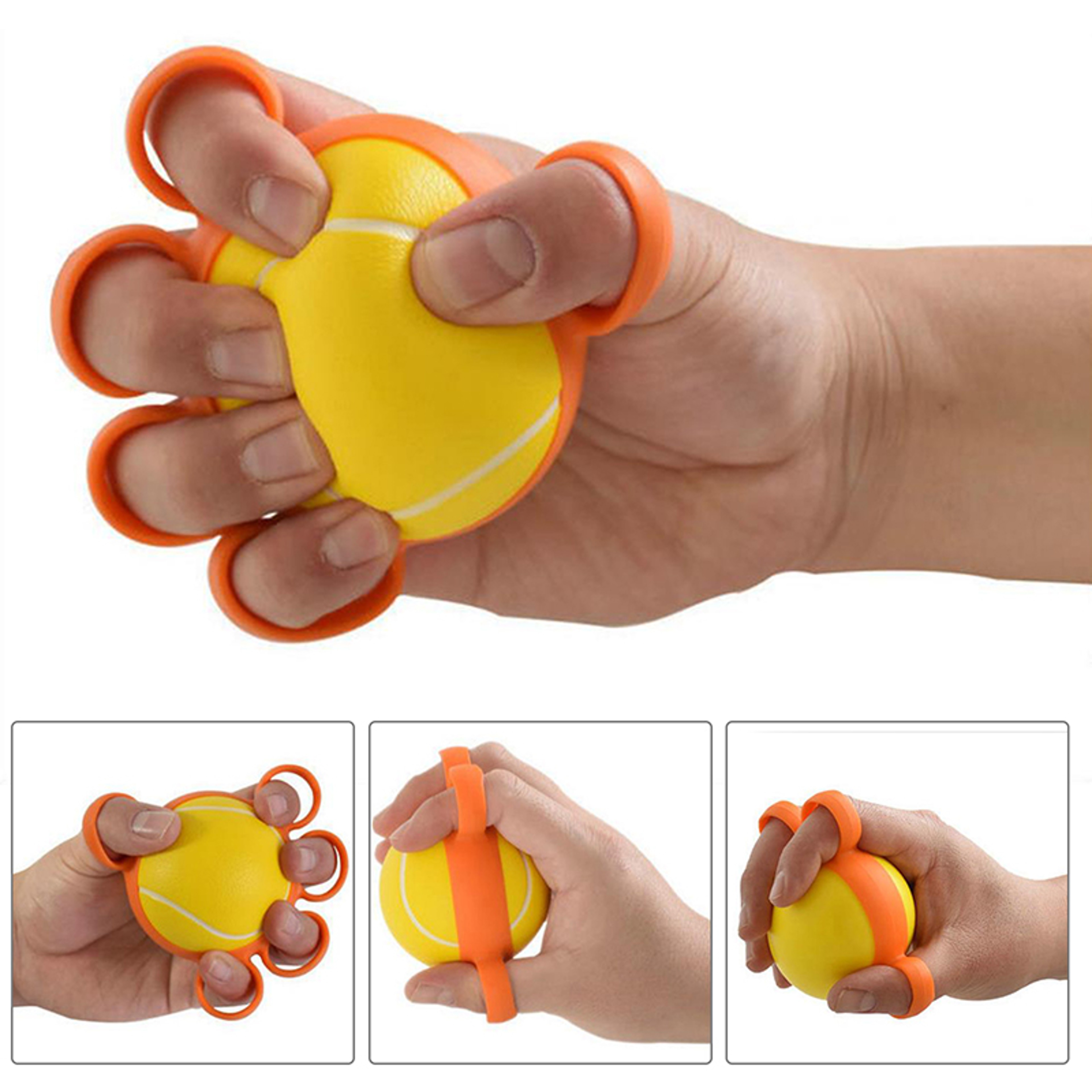 Finger Exercise Hand Therapy Ball, Grip Strength Trainer for Rehabilitation and Stress Relief – view 1