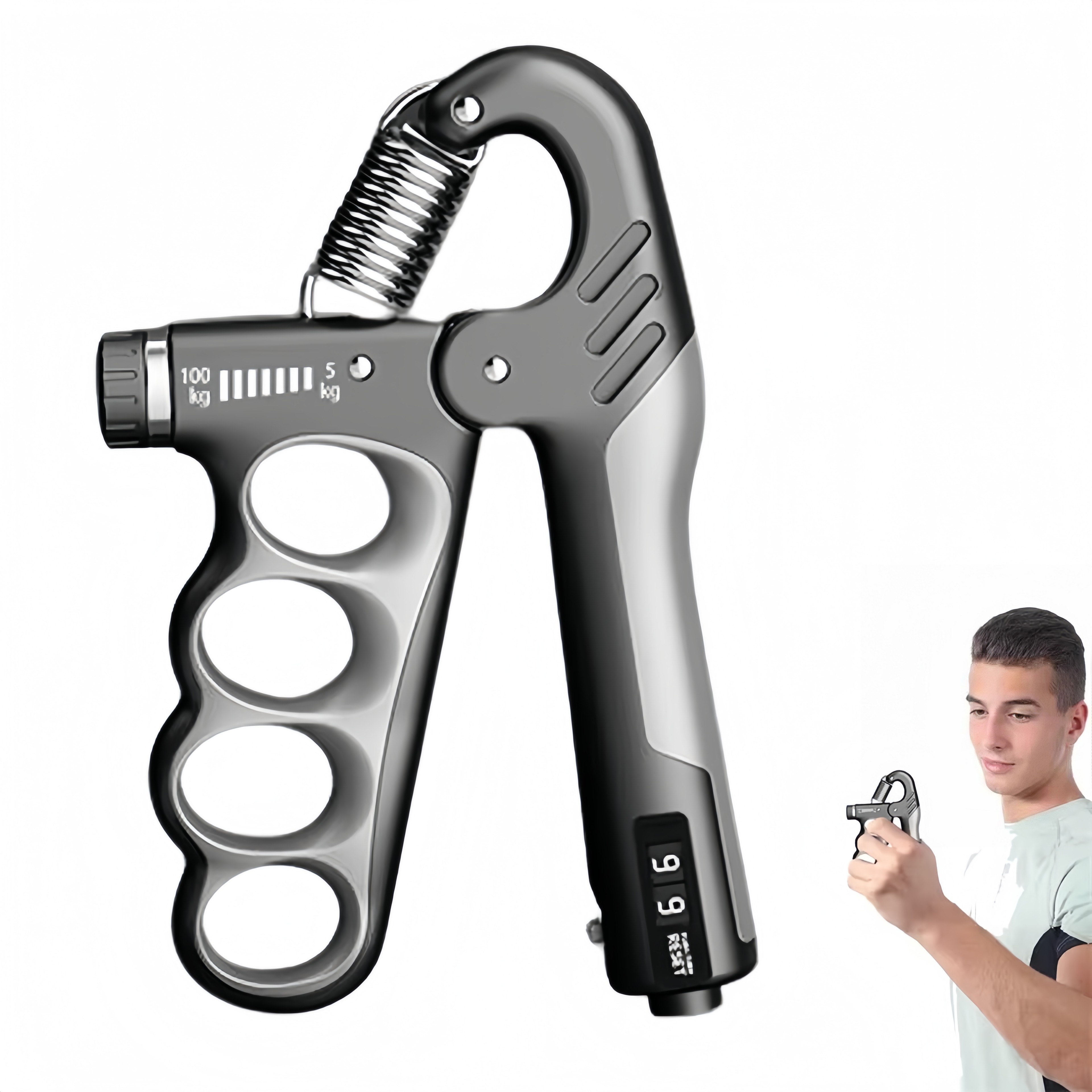 Finger Grip Trainer Adjustable Hand Gripper Wrist Strengthener For Forearm  Muscle Recovery 0