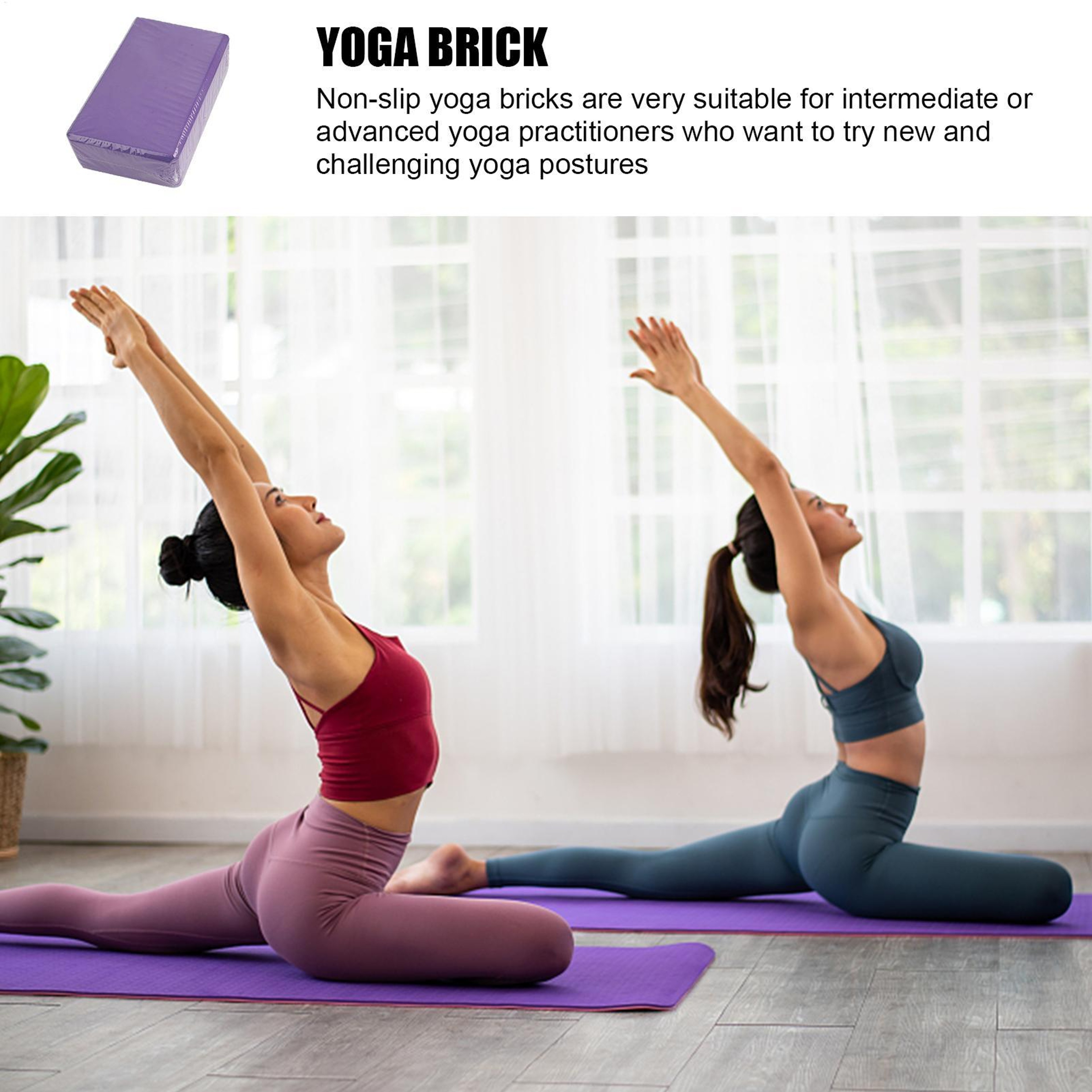 EVA Yoga Blocks for Body Shaping, Gym Foam Brick Training, Fitness Exercise Auxiliary Tool for Dance Stretching – view 2