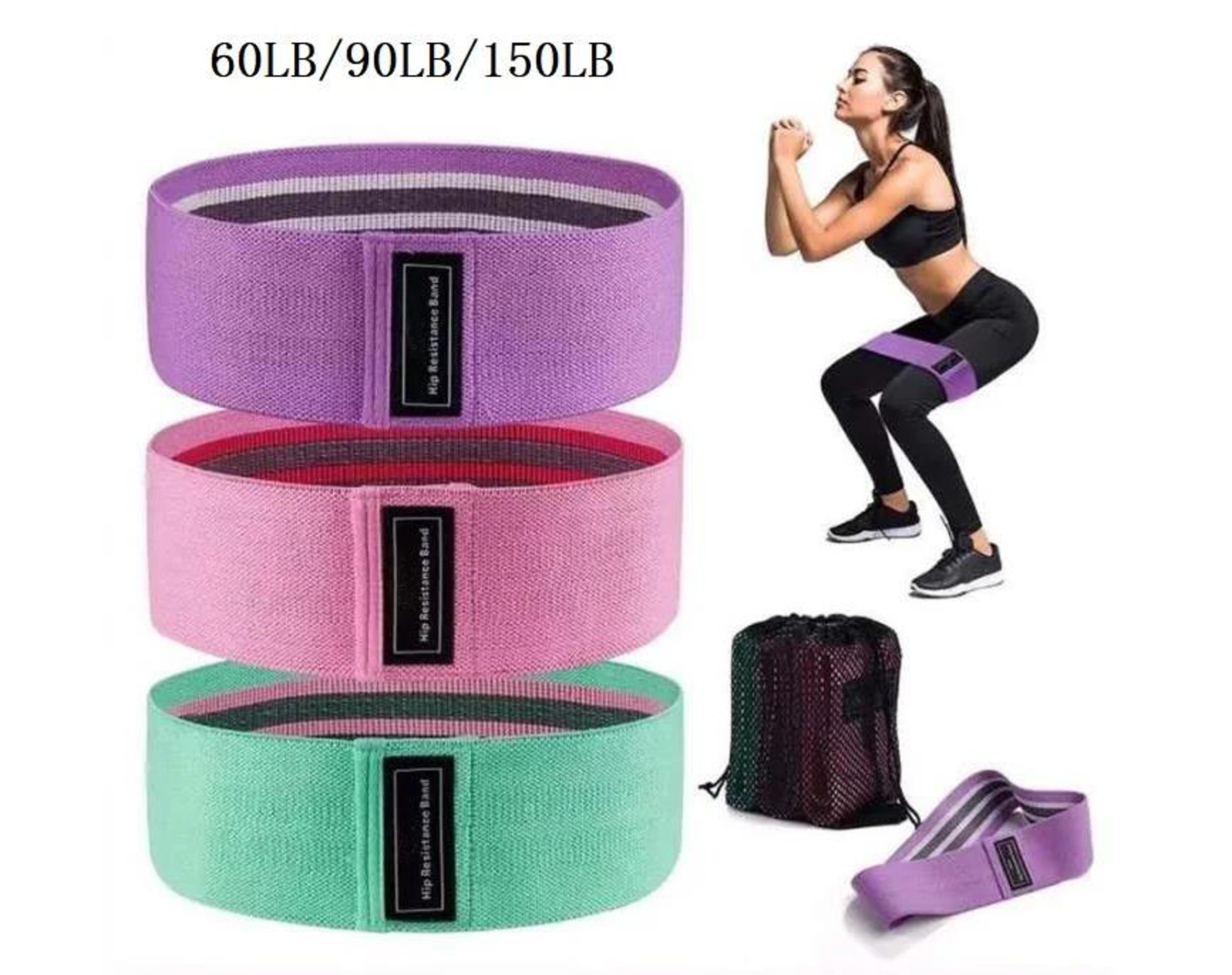 Elastic Resistance Booty Bands for Glute & Thigh Strength, Fitness Strips, Stretch Loops for Squats, Yoga, Gym Equipment – view 7