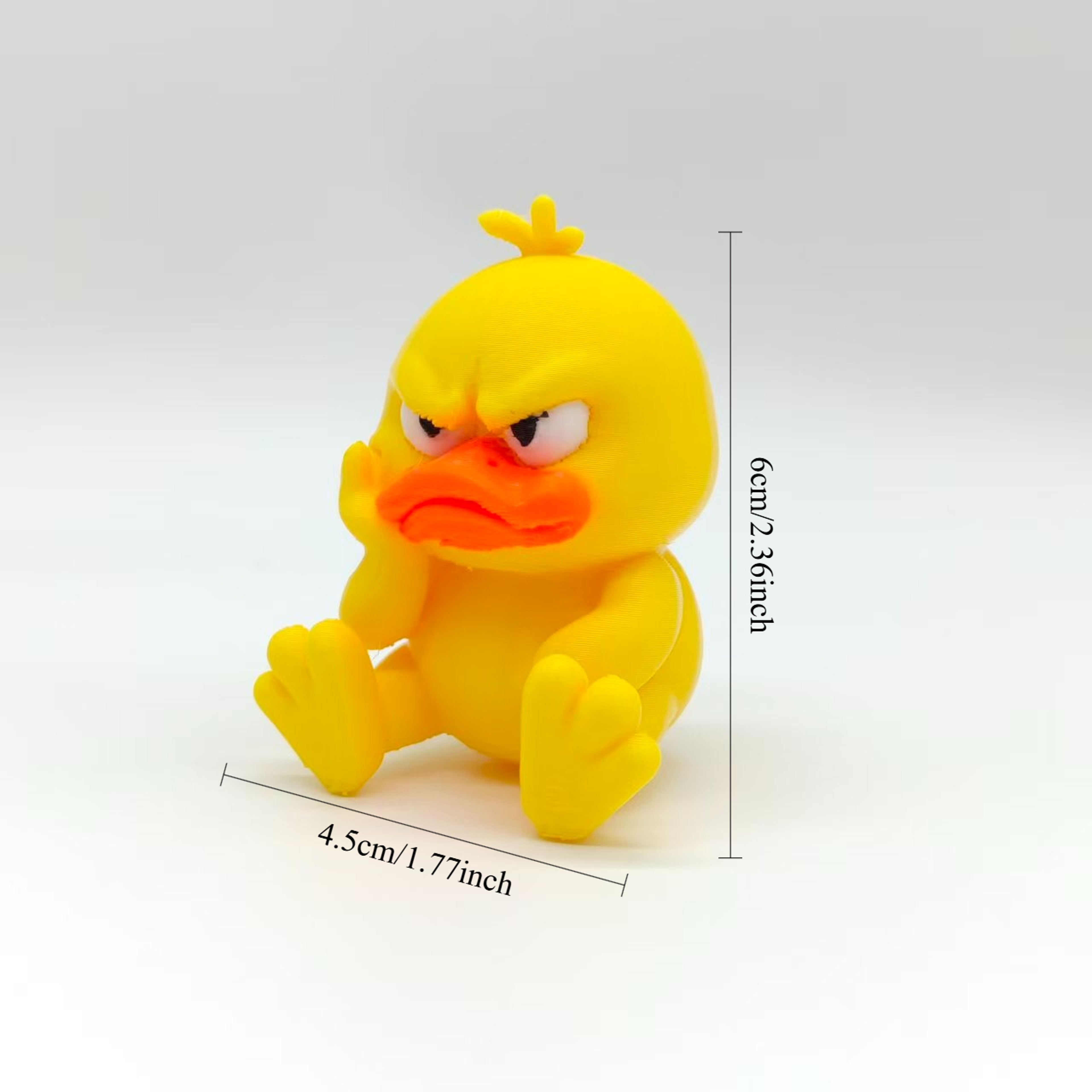 Angry Yellow Duck Statue, Humorous Indoor/Outdoor Funny Duck Decoration for Home and Car – view 5