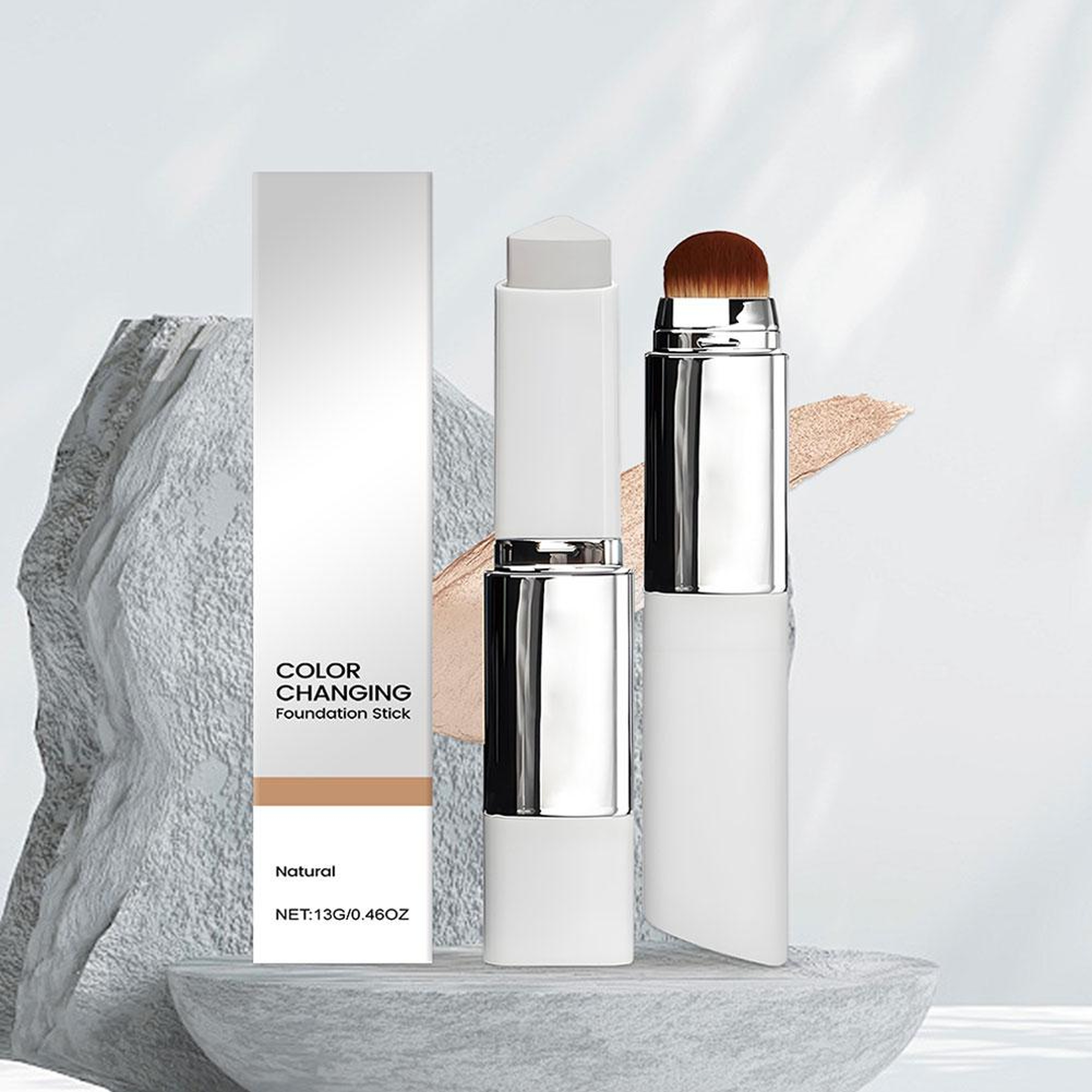 Moisturizing Foundation Stick, Lightweight Liquid, Color Changing, Brightening For All Skin Types – view 3