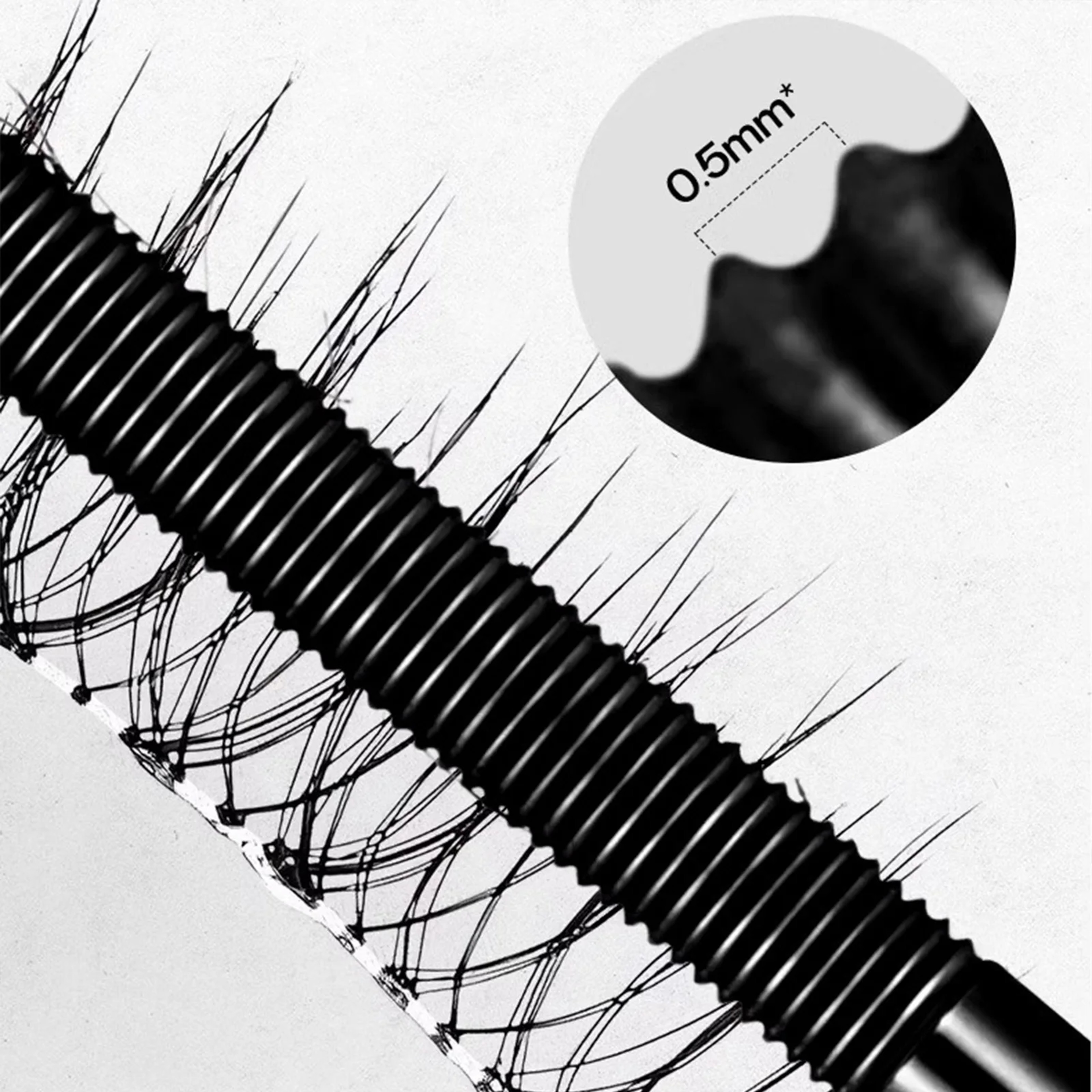 Black Silk Fiber Waterproof Mascara, Long Curling, Non-Clumping Eyelash Extensions in Metallic Tube Makeup for Eyes – view 2
