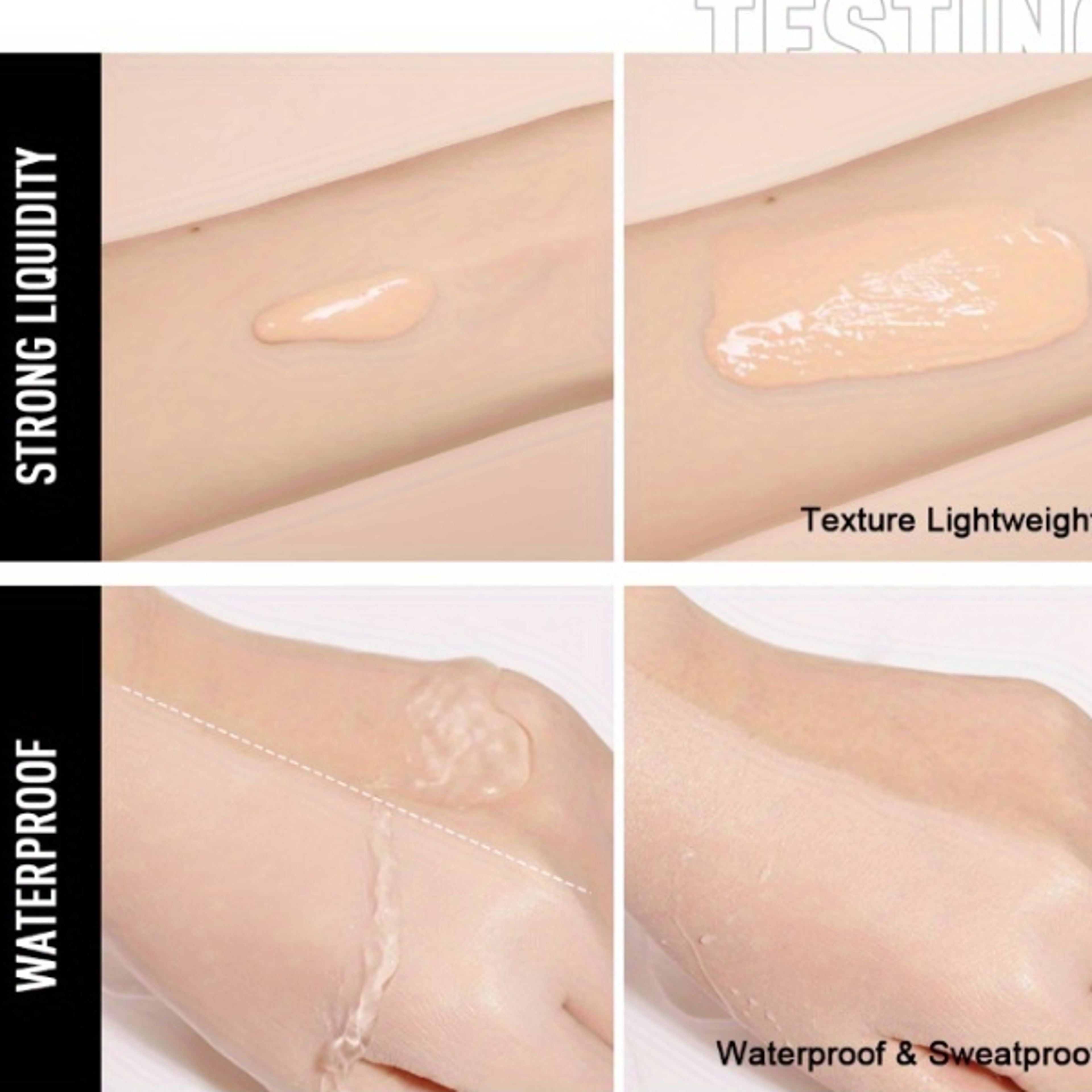 PECOLOVERS Matte Finish Liquid Foundation  OilControl Waterproof Full Coverage Concealer for All