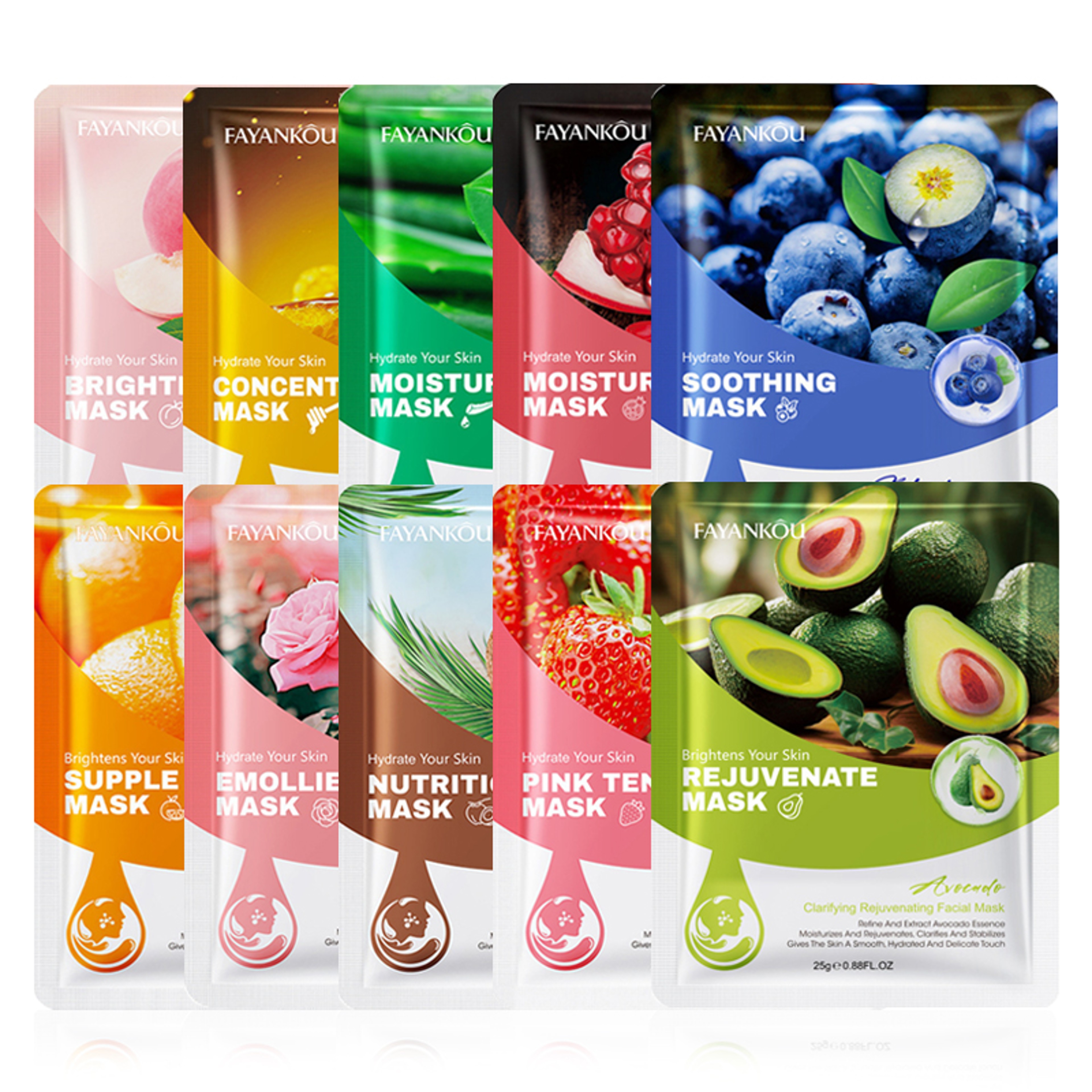Facial Masks for Face Skincare, Hydrating Firming, Brightening Moisturizing Care – view 1