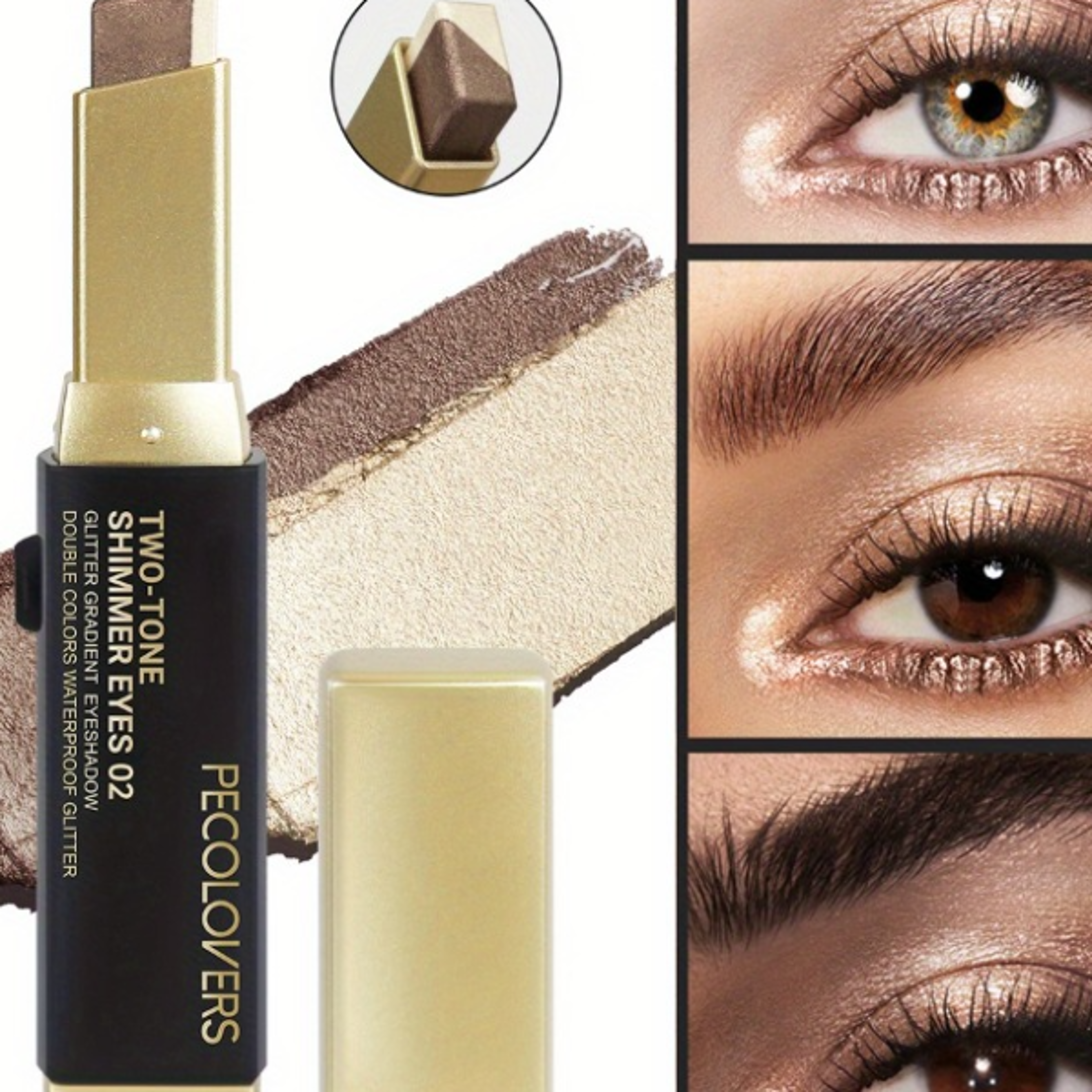 DualTone Pearlescent Eyeshadow Sticks  LongLasting Waterproof with Vibrant Colorfastness  Perf