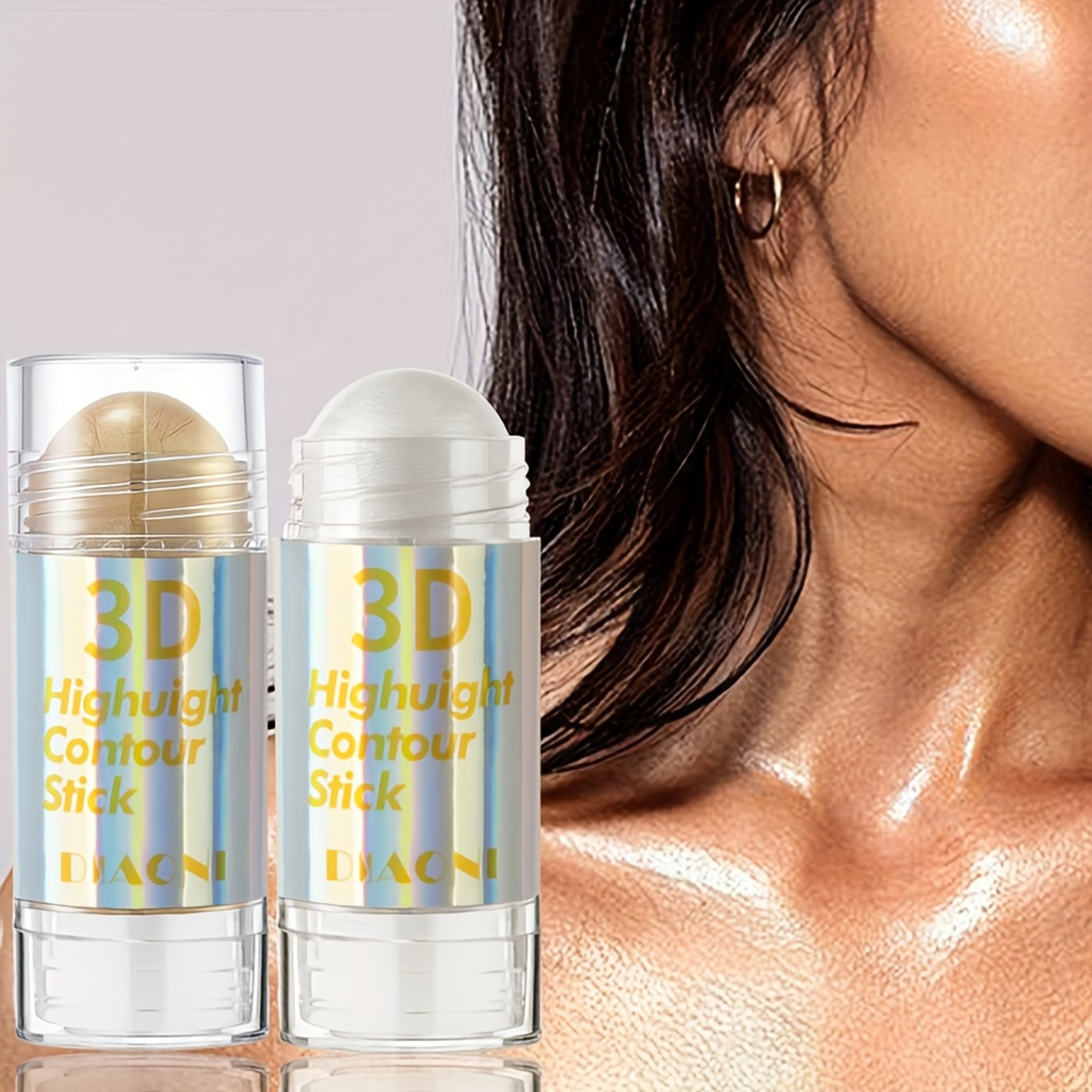 Water Light Highlighter Stick, Blush Stick Make Up for Face and Body, Glitter Illuminator for Contour and Brighten – view 5