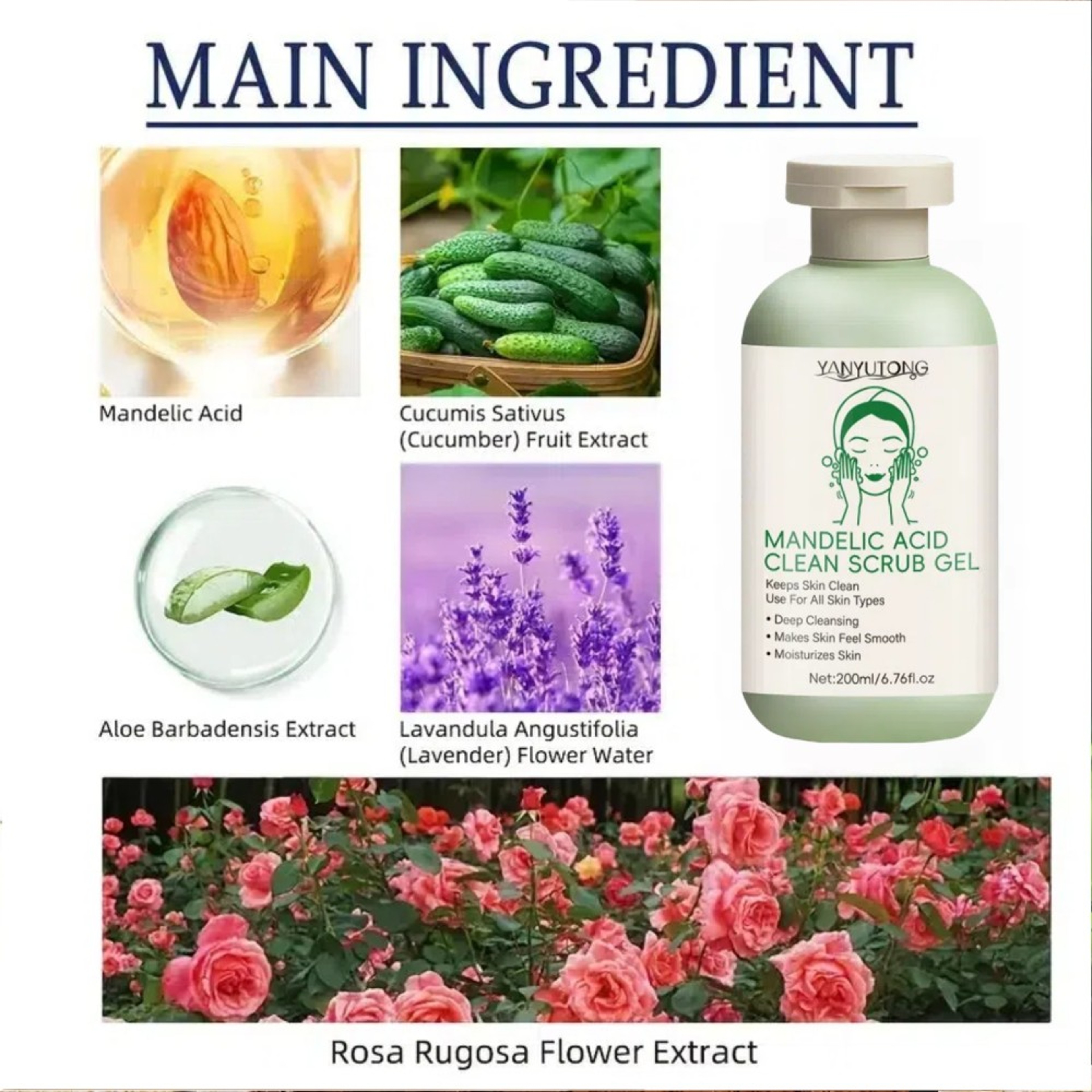 Facial Exfoliating Gel, Whitening Moisturizing Repair Scrub, Deep Pore Cleansing Skin Care – view 7