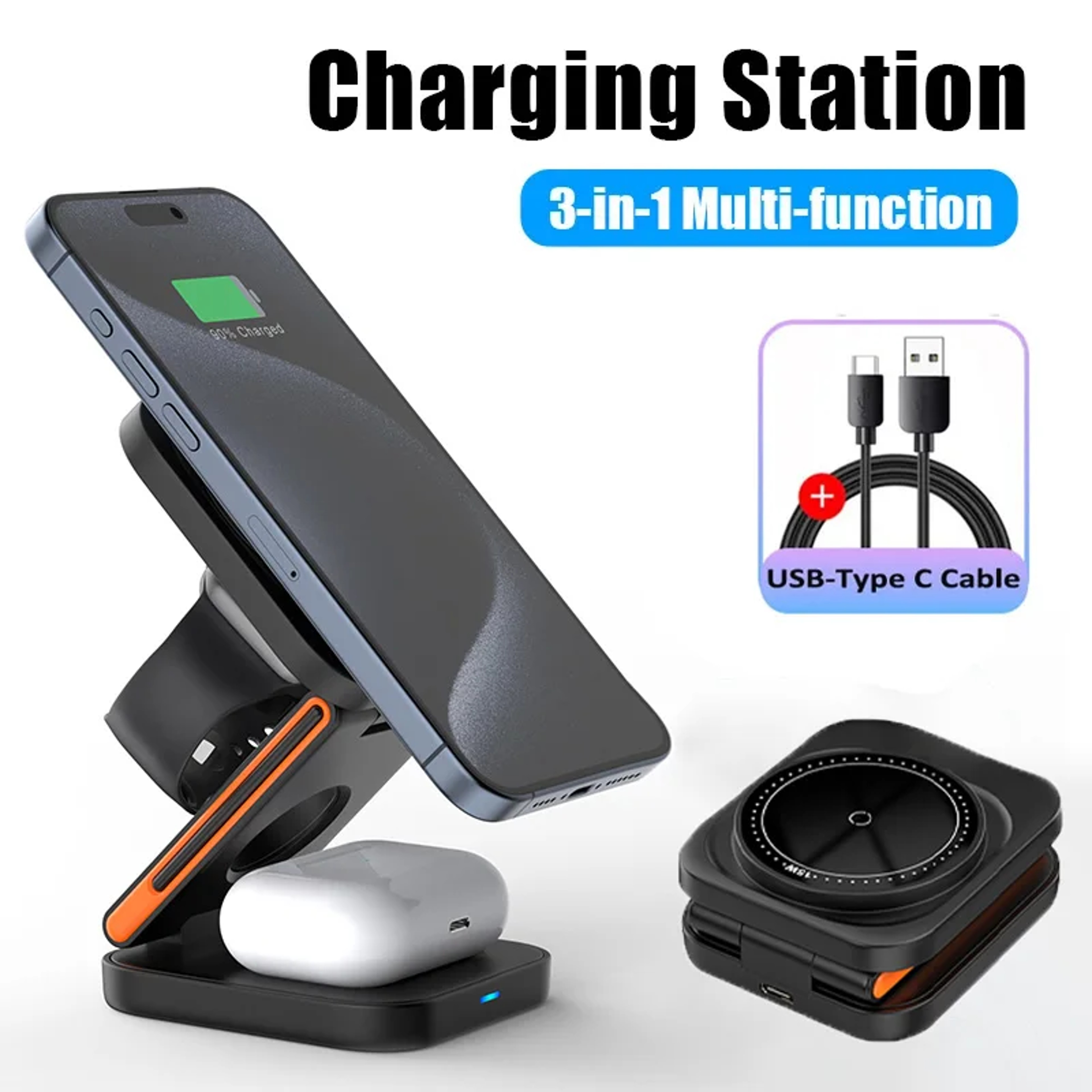 Magnetic Wireless Charger Station For IPhone And Apple Watch 1