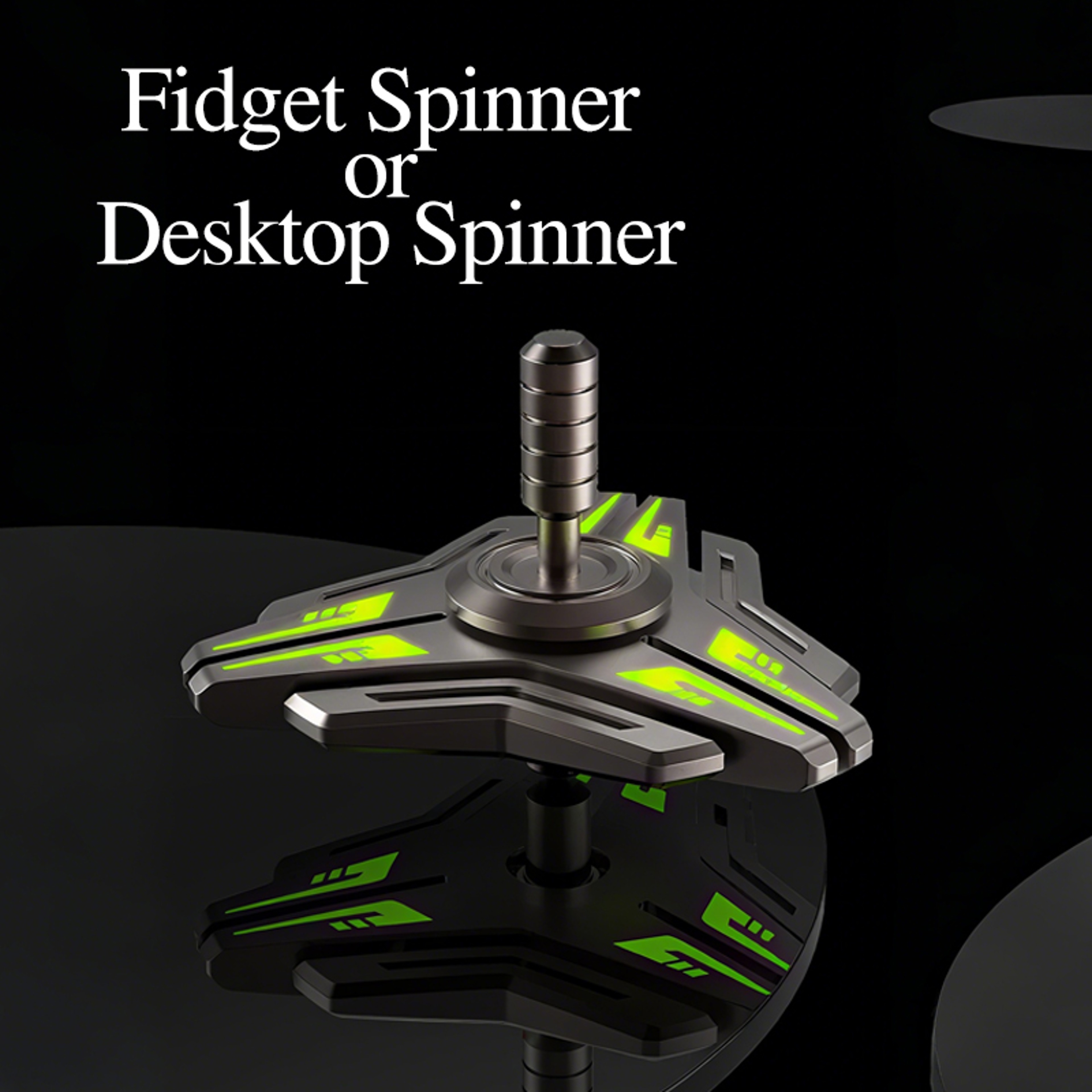 High Speed Metal Gyro Spinner, Smooth Bearings, Alloy Light Up Office Toy for Stress Relief – view 3