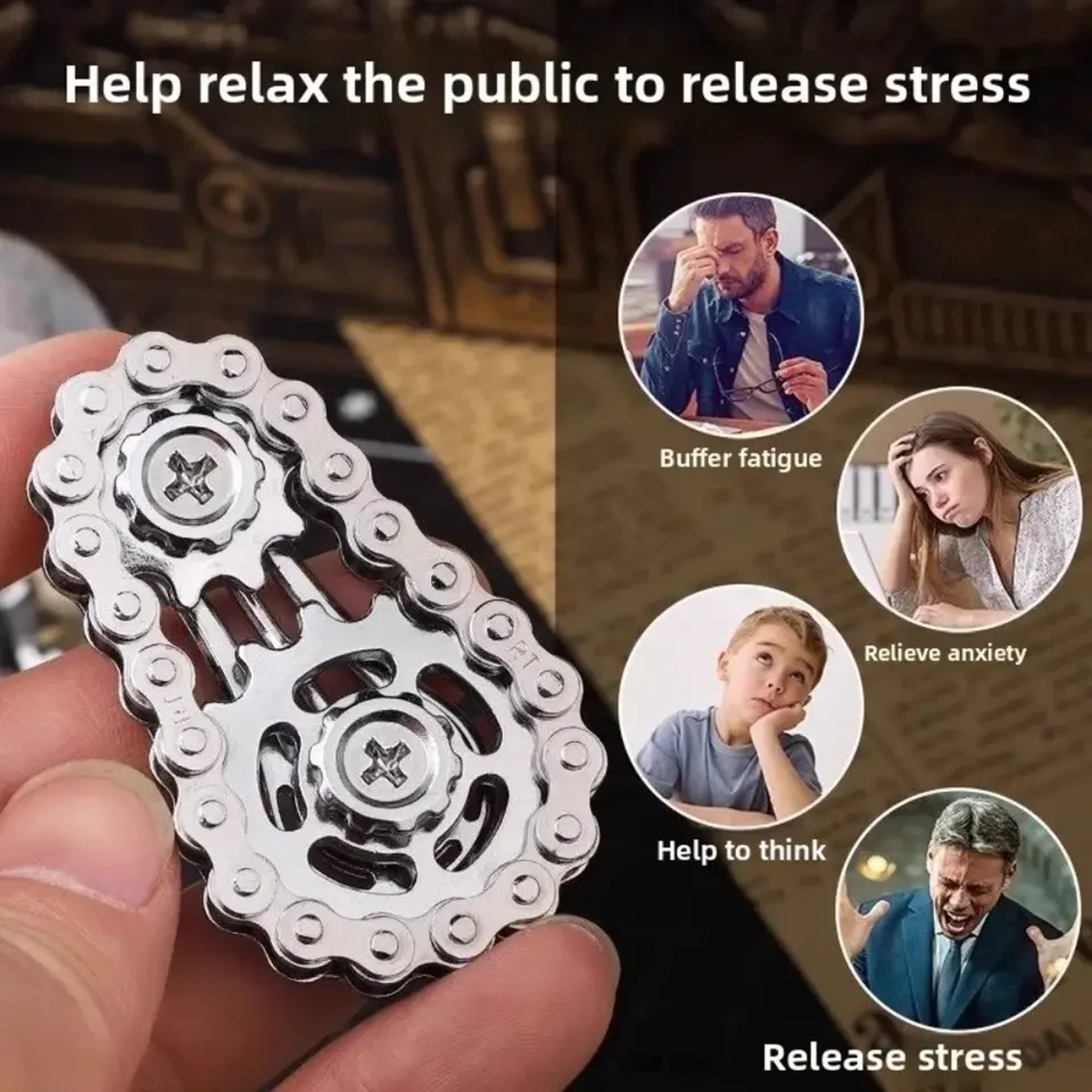 Fingertip Gyro Sprocket, Gear Sensory Toy for Anxiety Relief, ADHD & Autism Friendly – view 4