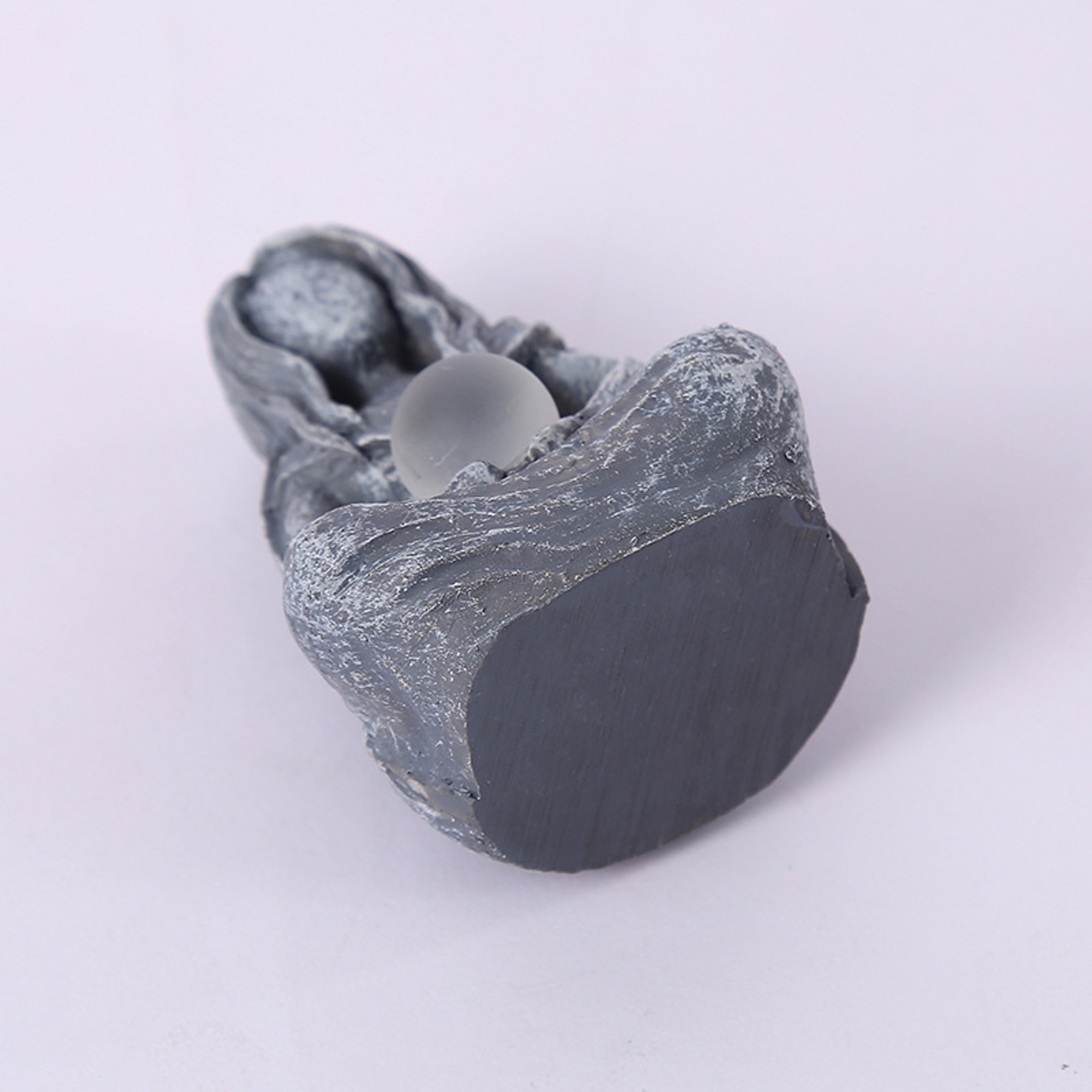 Meditation Style Moon Goddess Statue Ornament, Imitation Stone Texture Healing Home Decoration – view 5