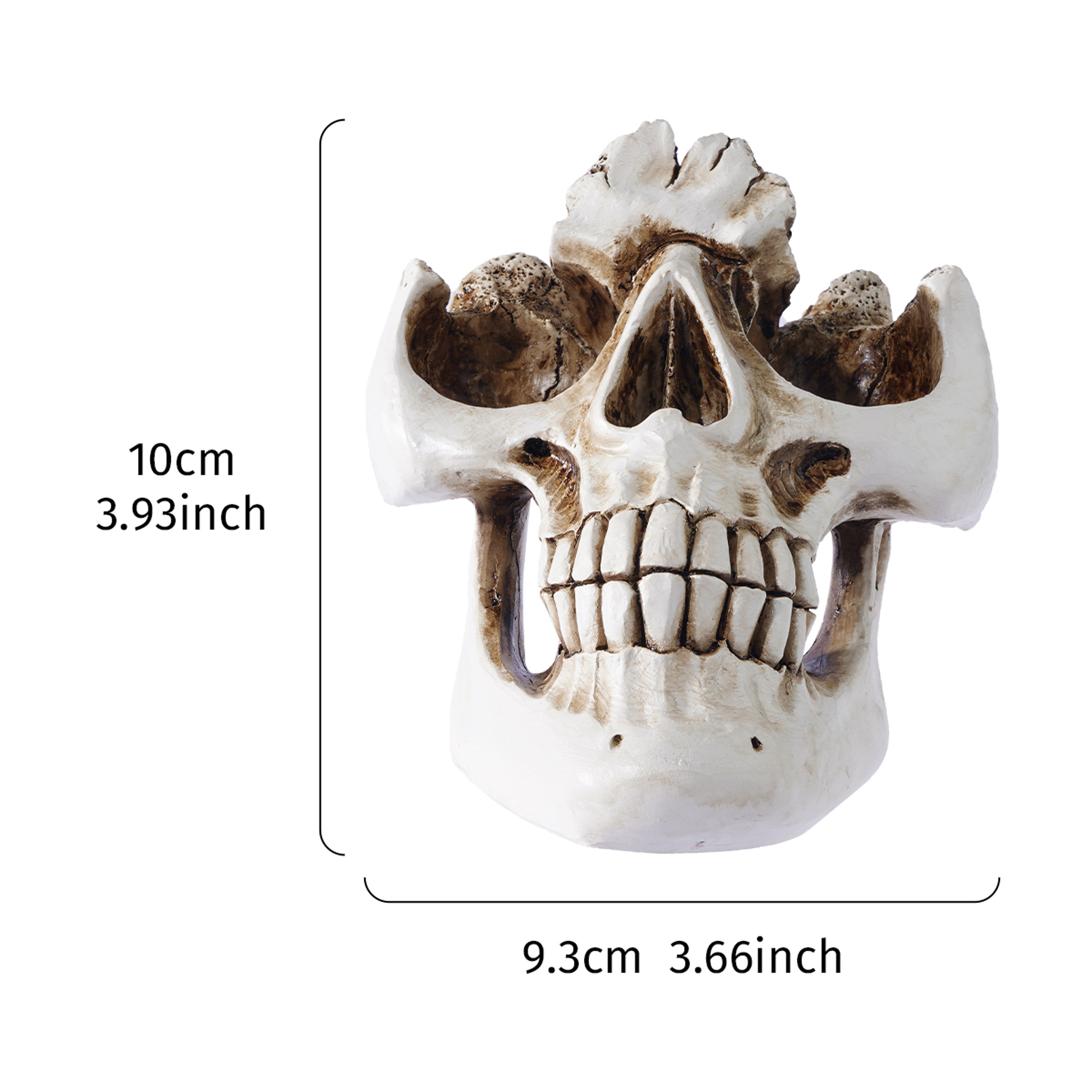 Skull-Shaped Glasses Storage Rack, Halloween Decoration, Resin Material Home Decor Item – view 7