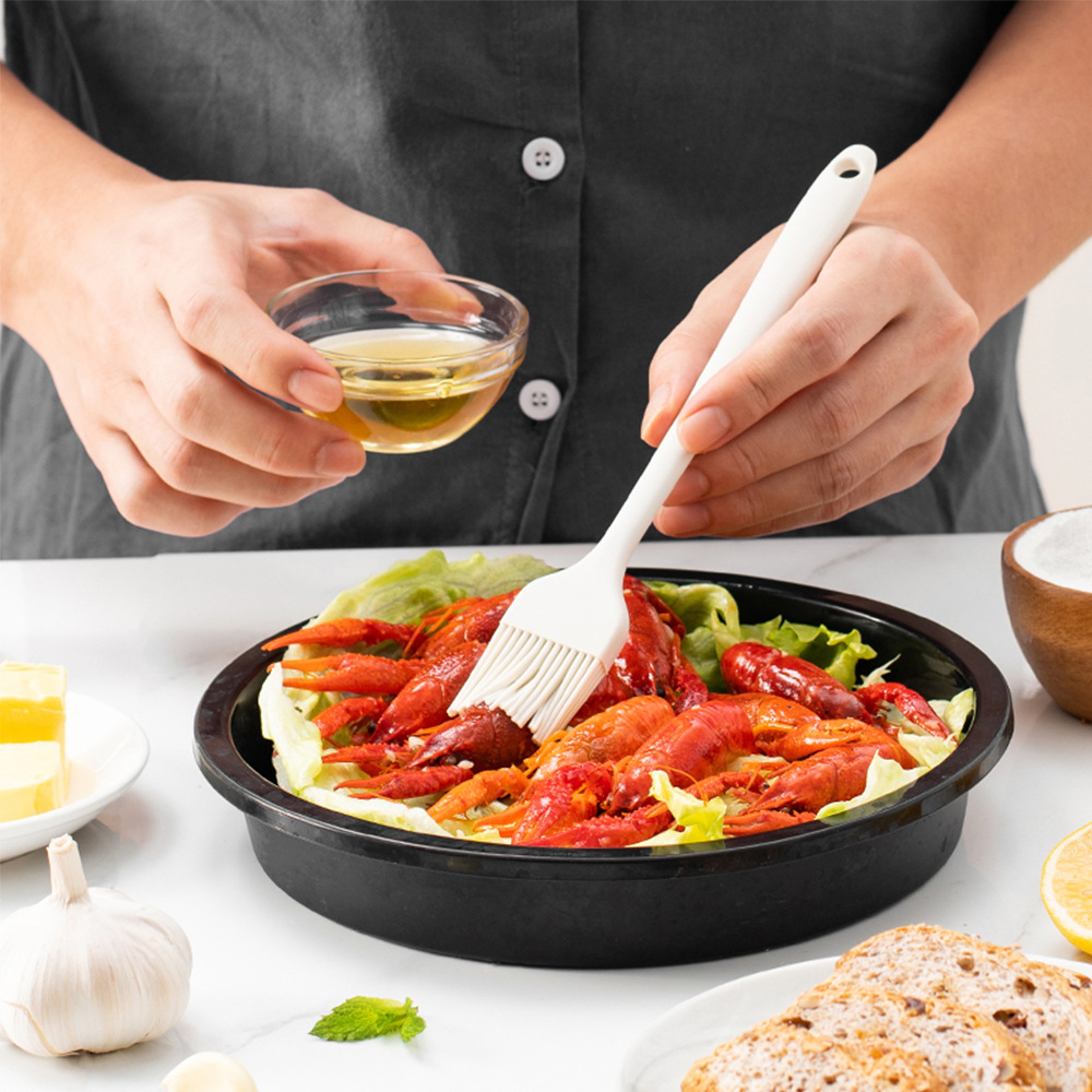 All-In-One Silicone Spatula Set for Cake Frosting, Baking, Oil Brush & Butter Spatula – view 6