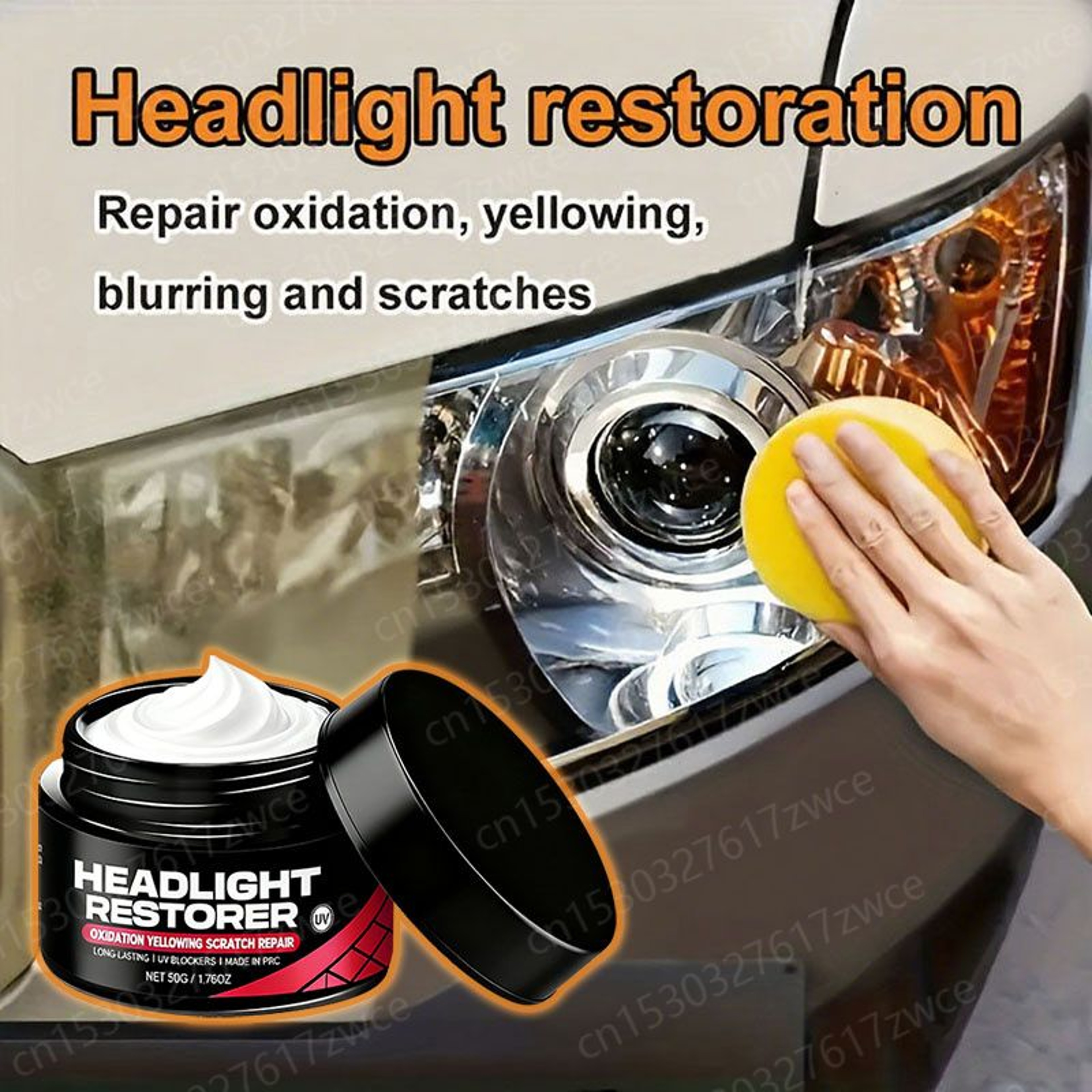 Professional Car Headlight Restoration Kit Remove Yellowing Oxidation  Defogging For CrystalClear L 6