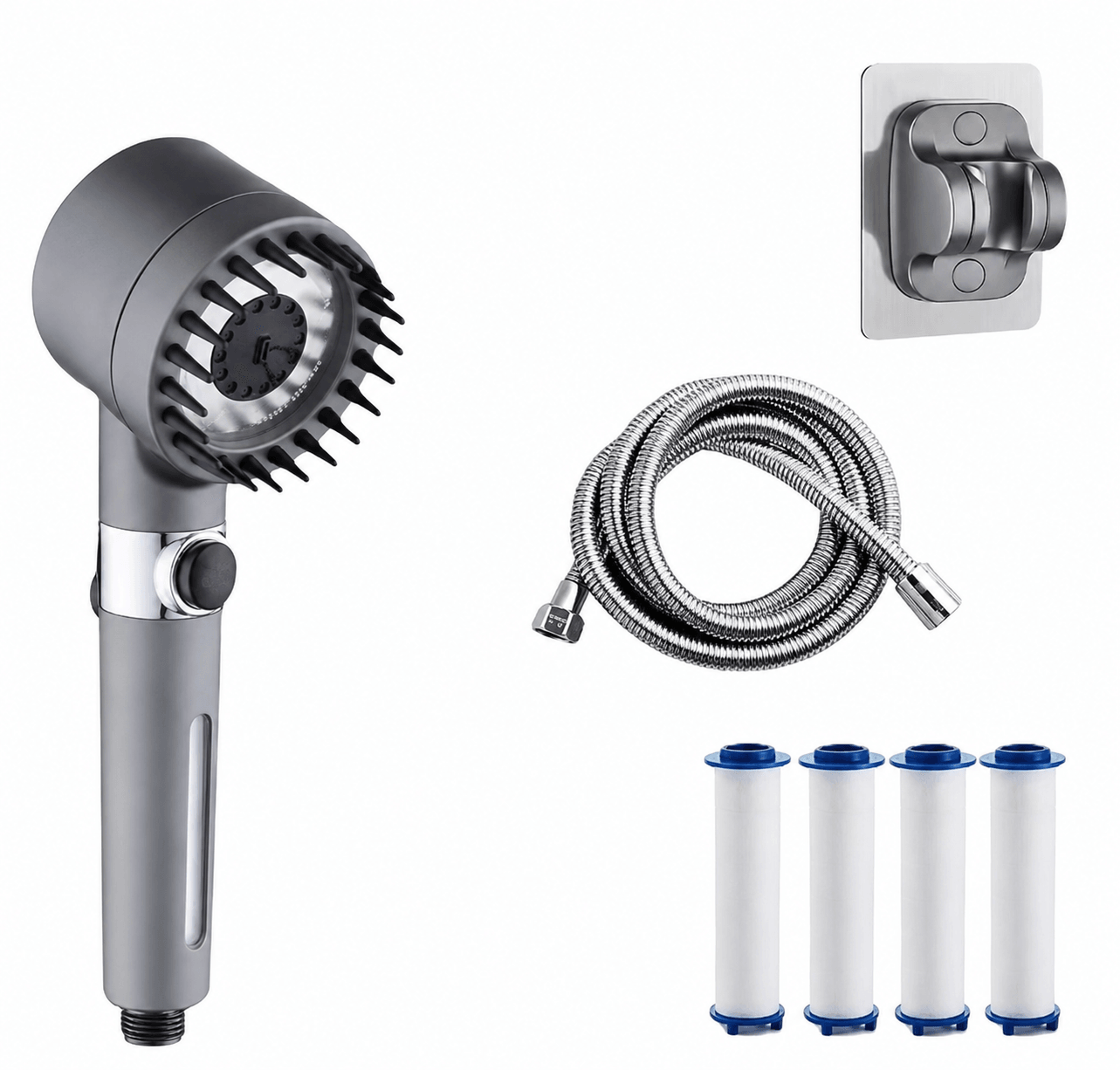 Ion Drop Filtered Shower Head With Handheld Turbo Spray Modes 0