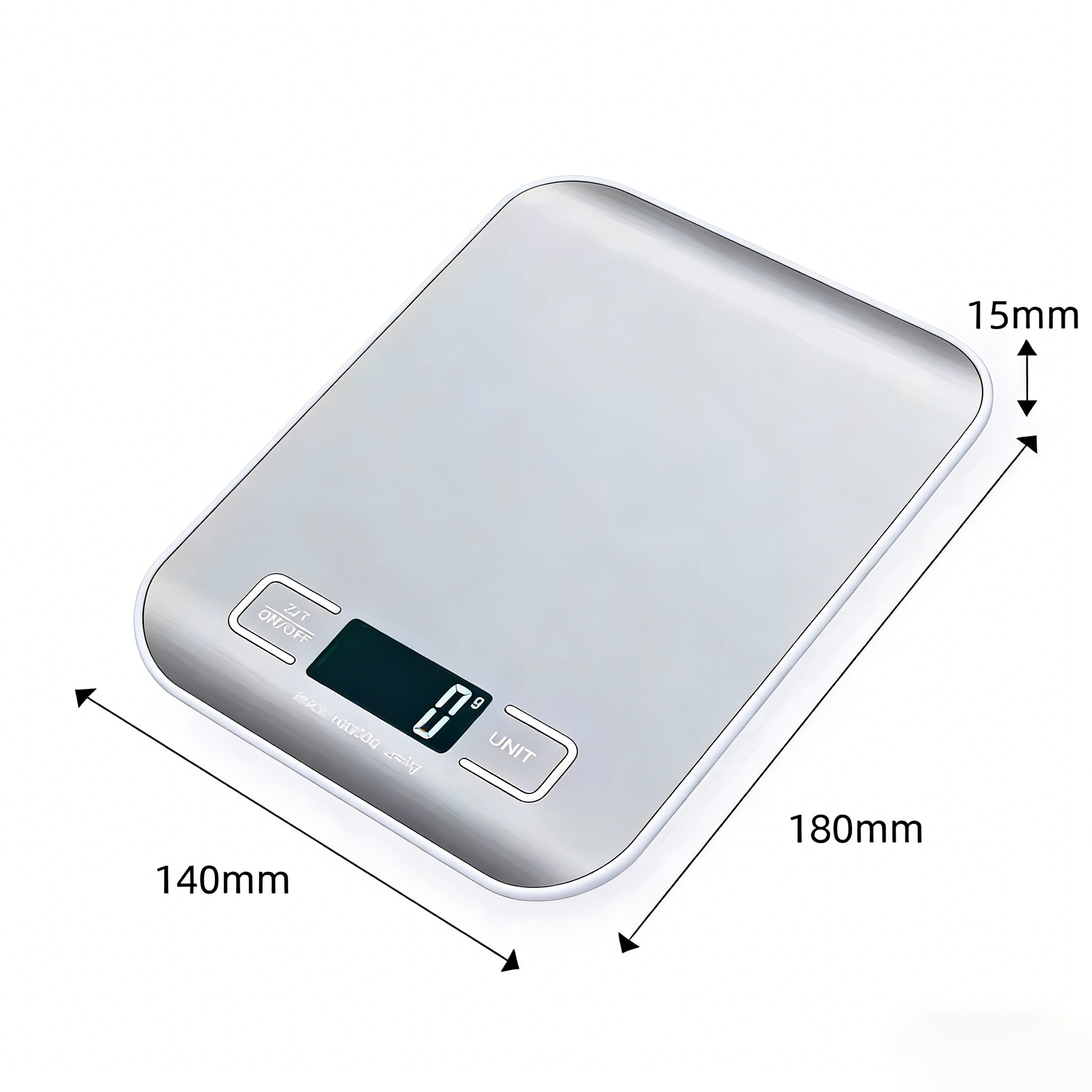 PrecisionChef Digital Kitchen Scale with LED Display & Stainless Steel Platform – view 6