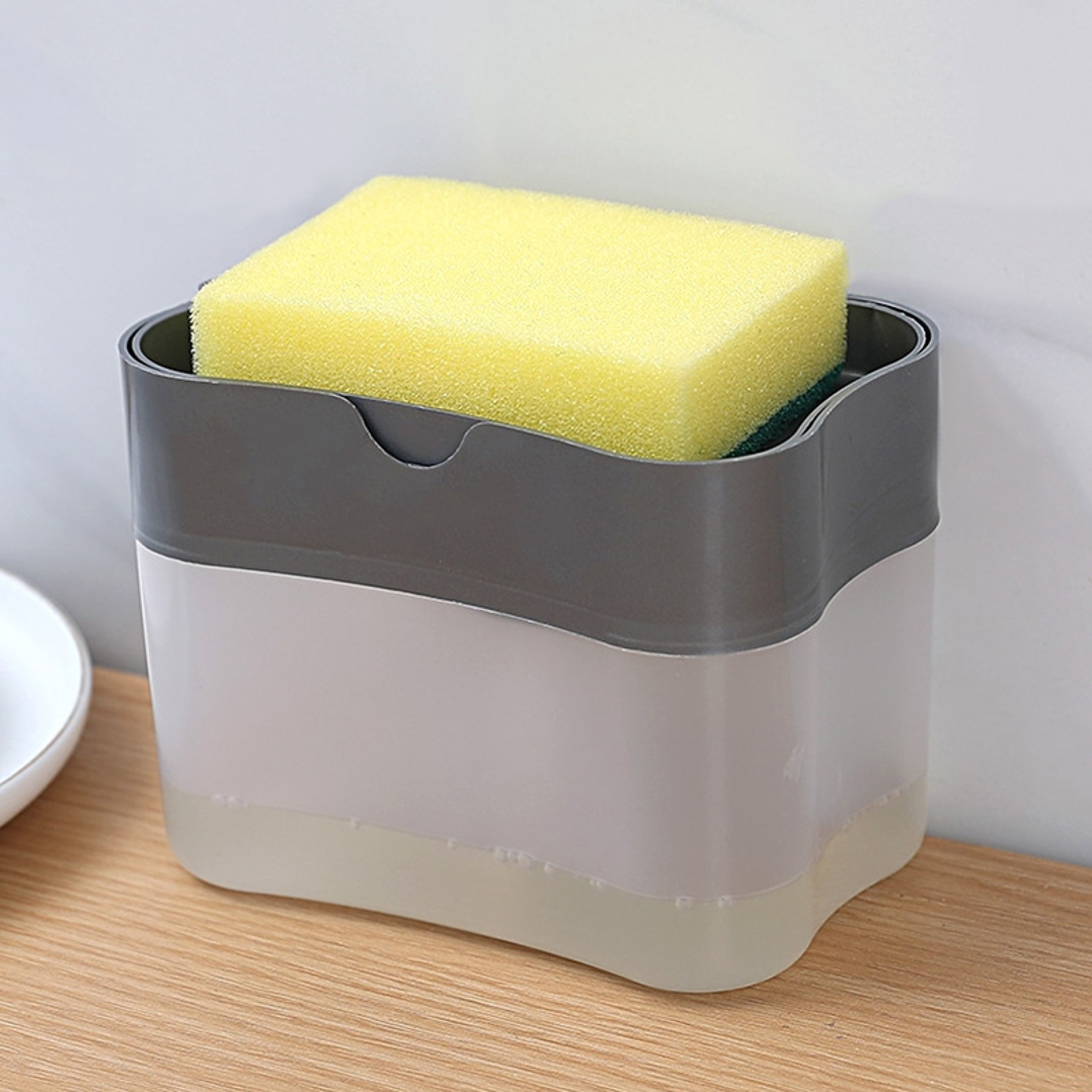 PressFlow Dish Soap Dispenser With Sponge Holder 4