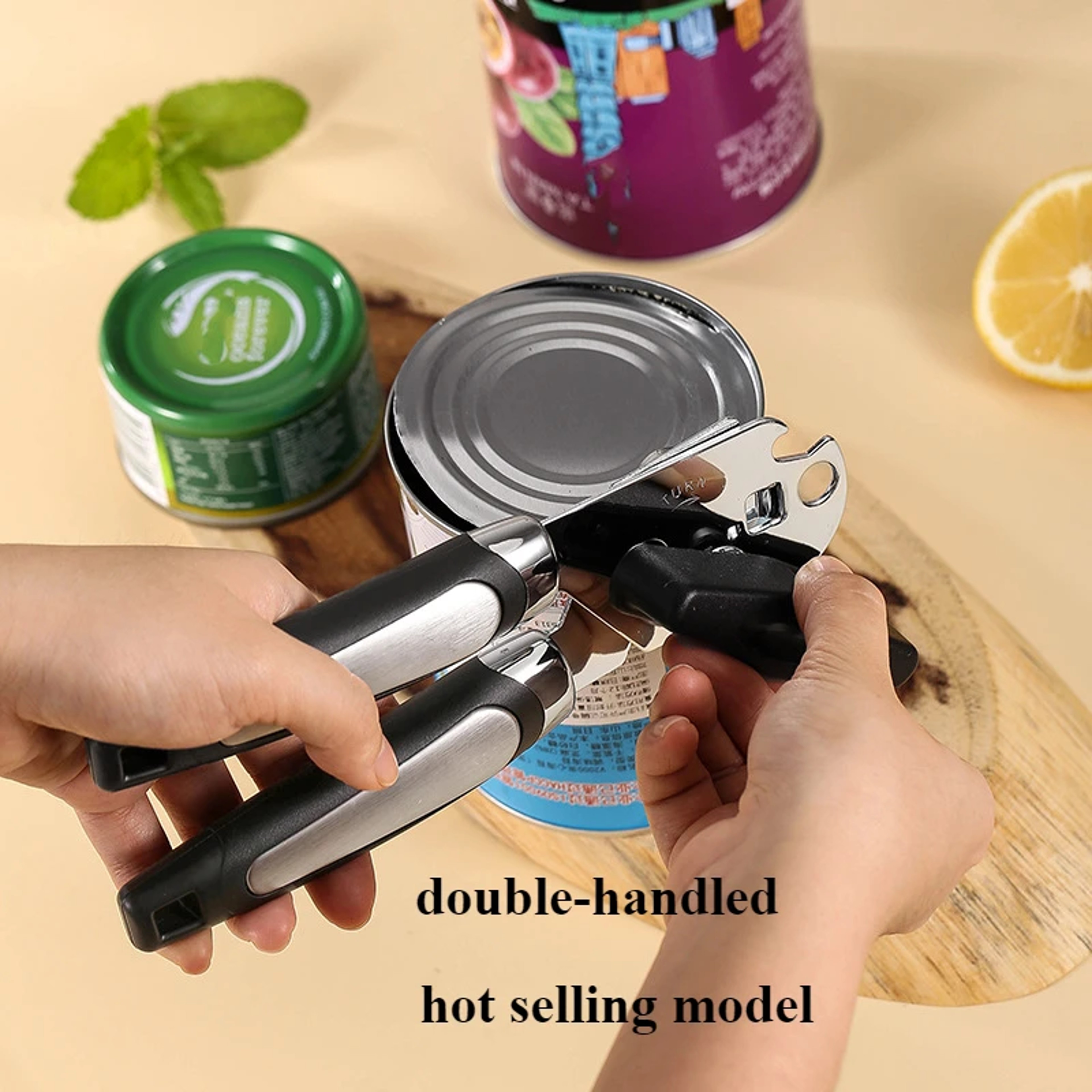Professional Stainless Steel Manual Can Opener  Multifunction Kitchen Tool With Bottle Opener 3