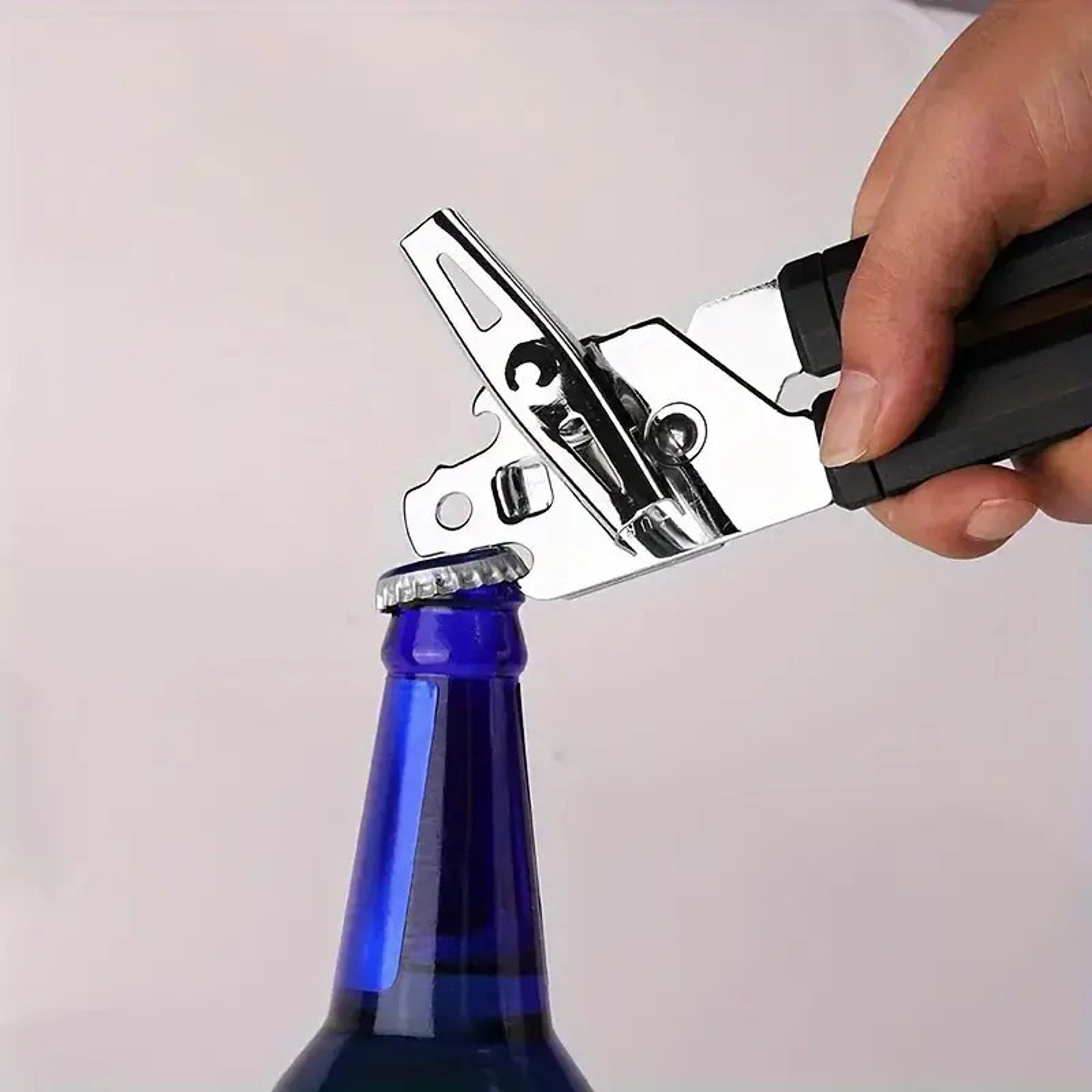 Professional Stainless Steel Can Opener  Bottle Opener Multi Tool For Smooth Lid Removal 2