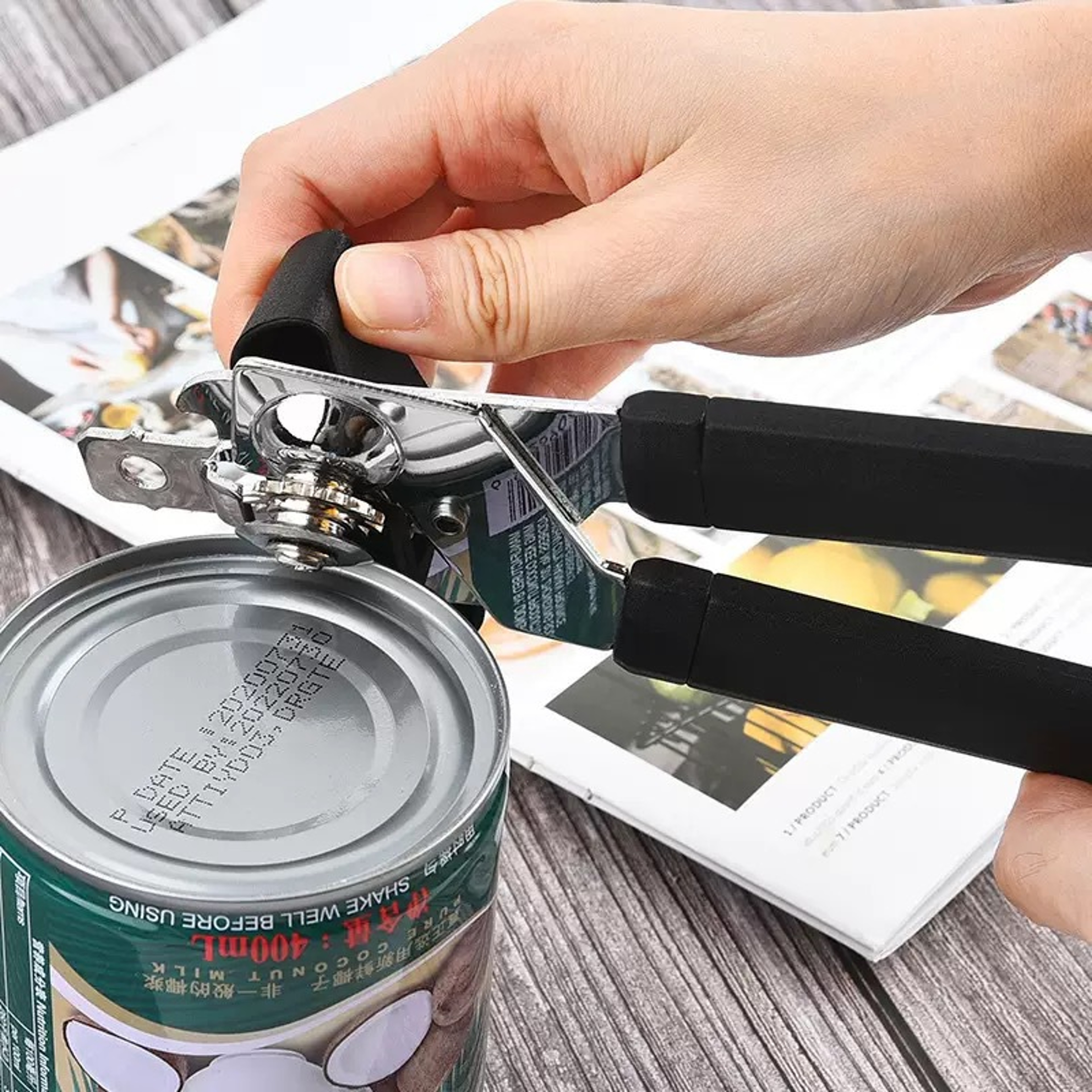 Professional Stainless Steel Can Opener  Bottle Opener Multi Tool For Smooth Lid Removal 5