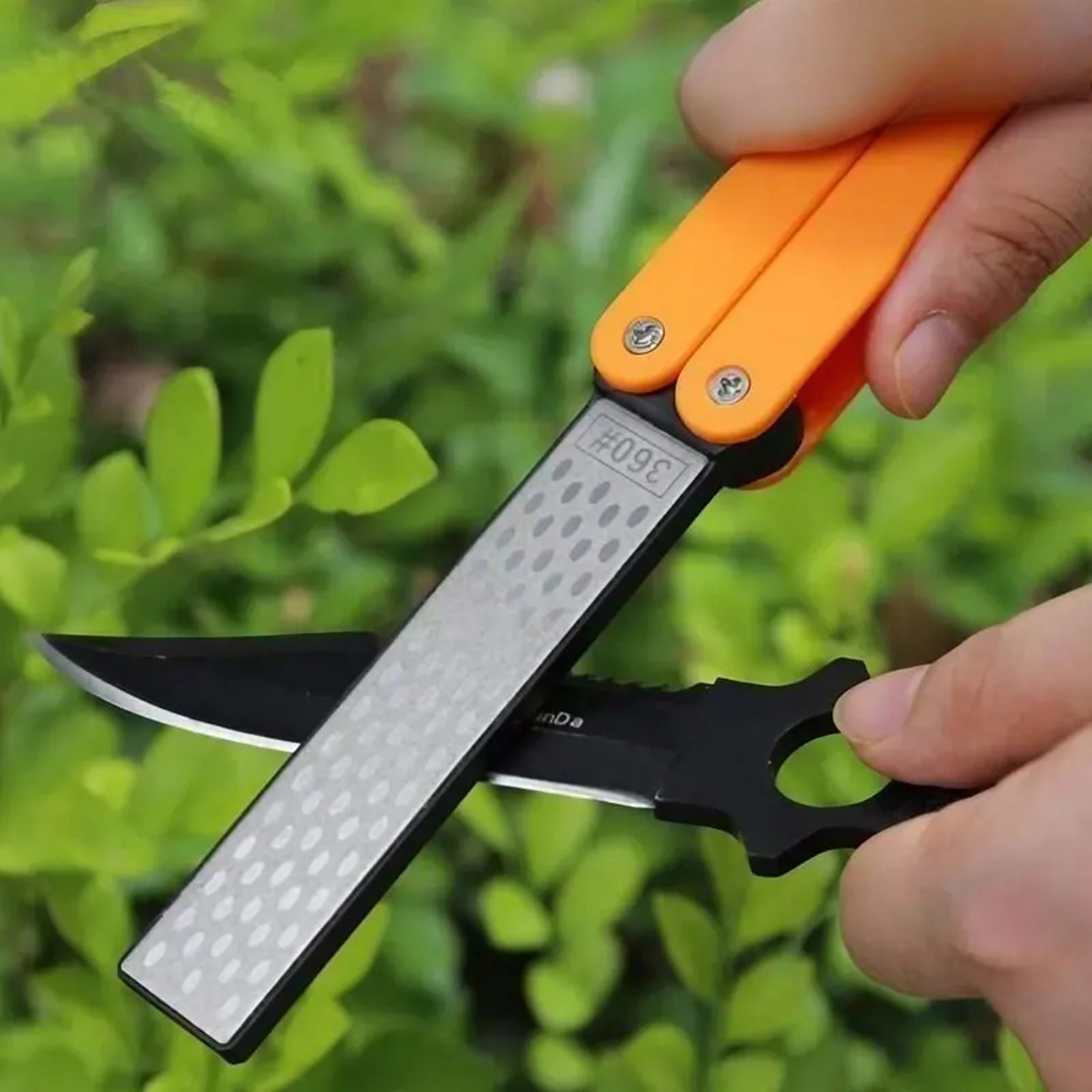 FoldSharp Pro Portable Diamond Knife Sharpener For Camping Hunting  Everyday Carry 0