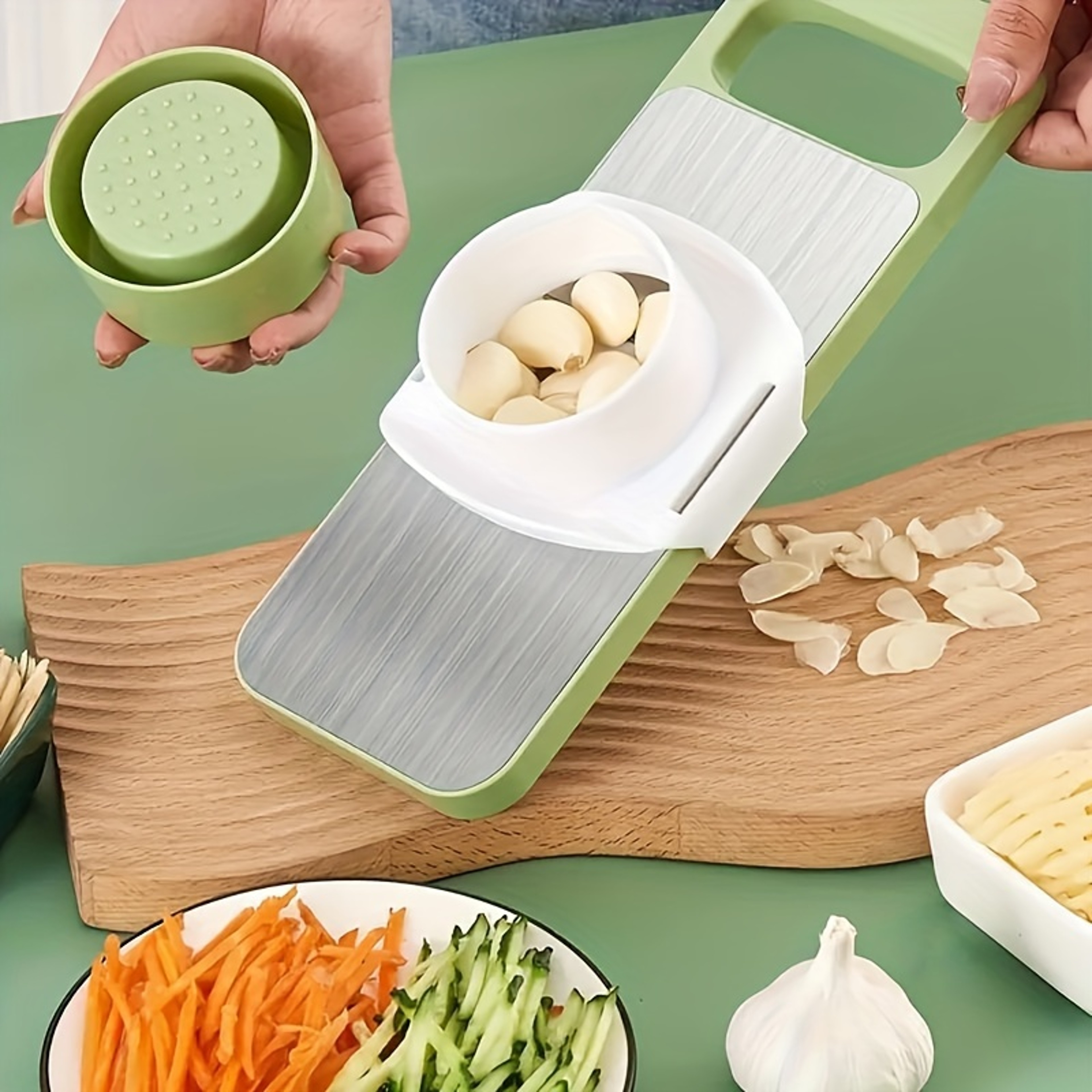 Premium Manual Vegetable Slicer  Grater Set With Interchangeable Blades Multifunctional Kitchen Too 2