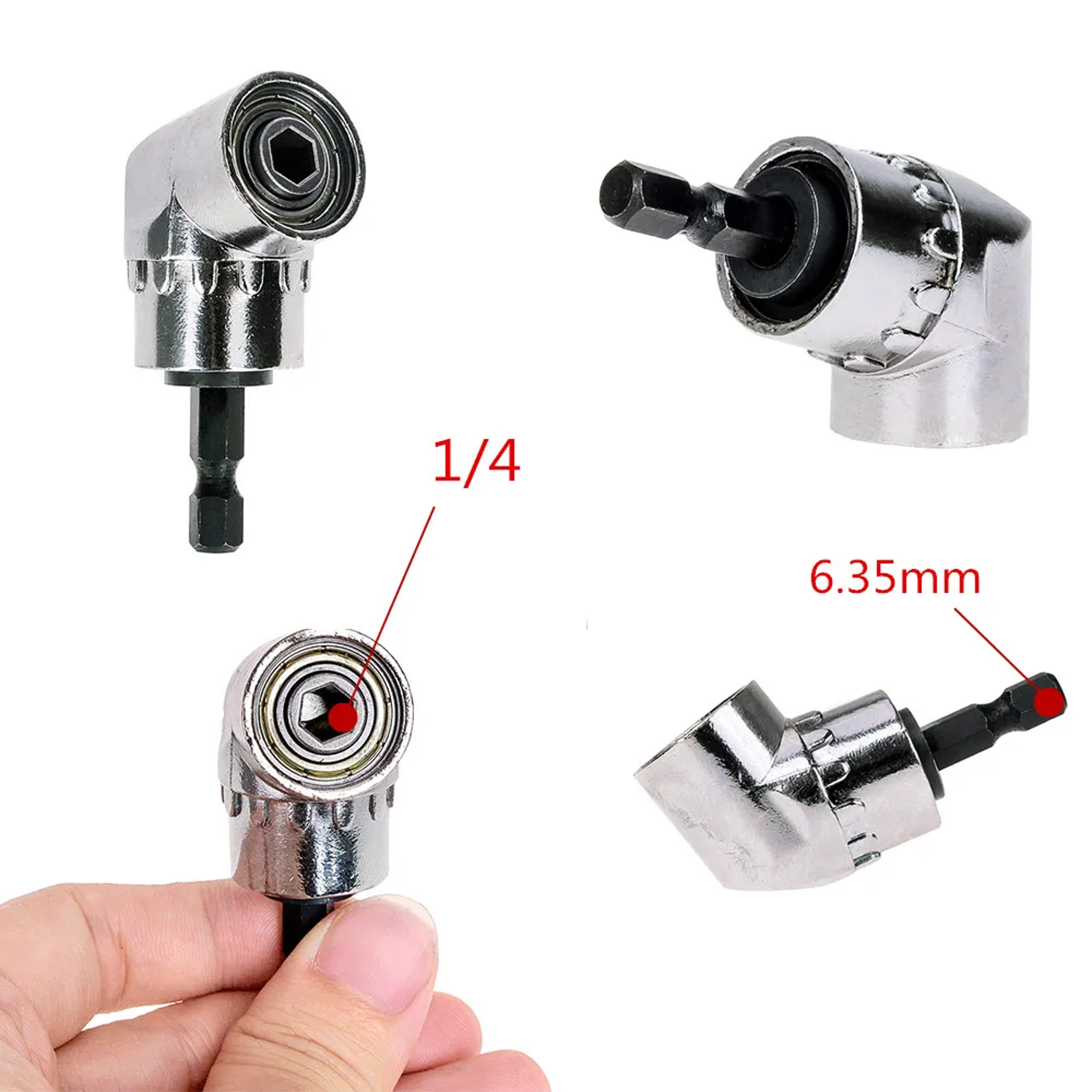 Compact Angle Screwdriver Adapter Magnetic Bit Driver For Tight Space Drilling 5