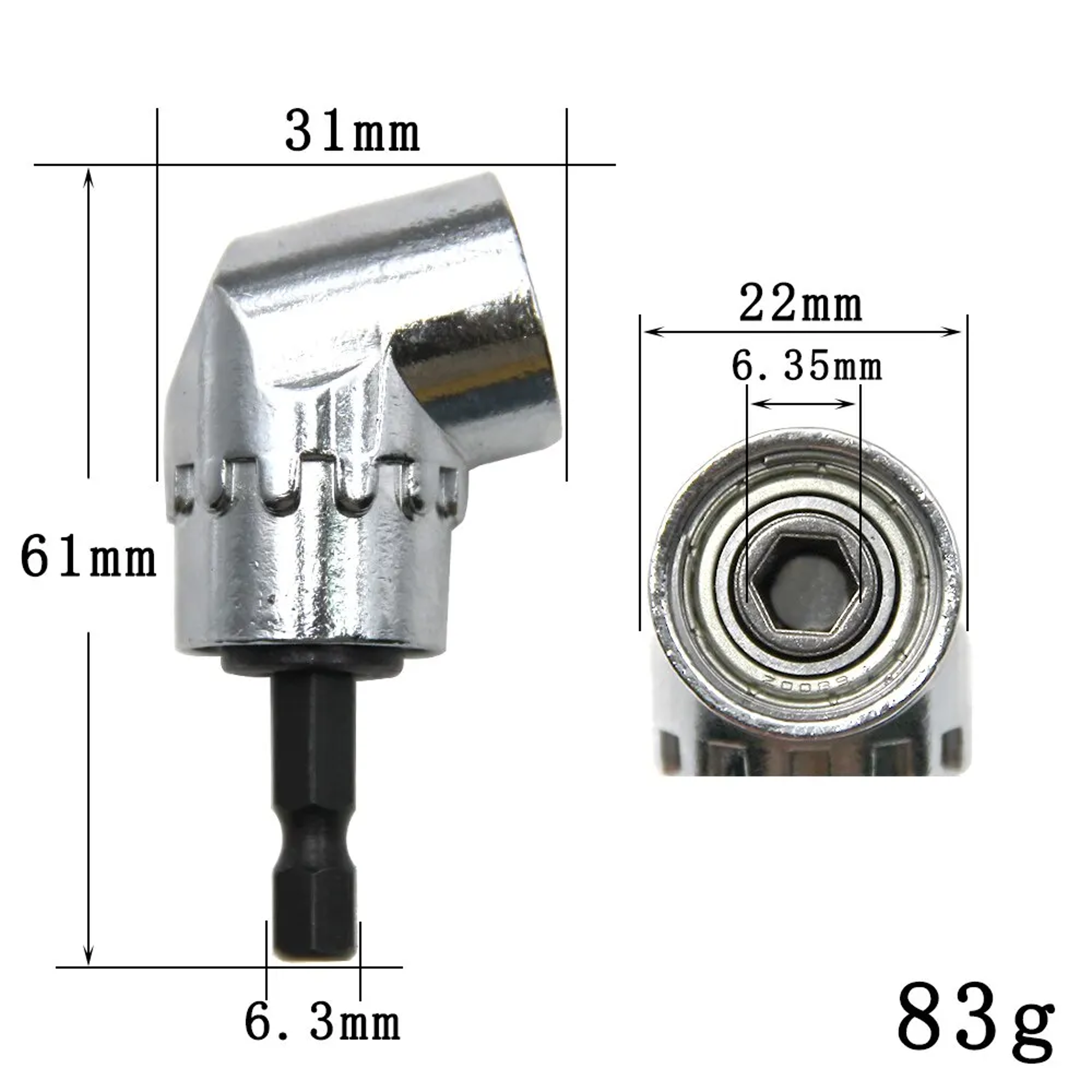 Compact Angle Screwdriver Adapter Magnetic Bit Driver For Tight Space Drilling 4