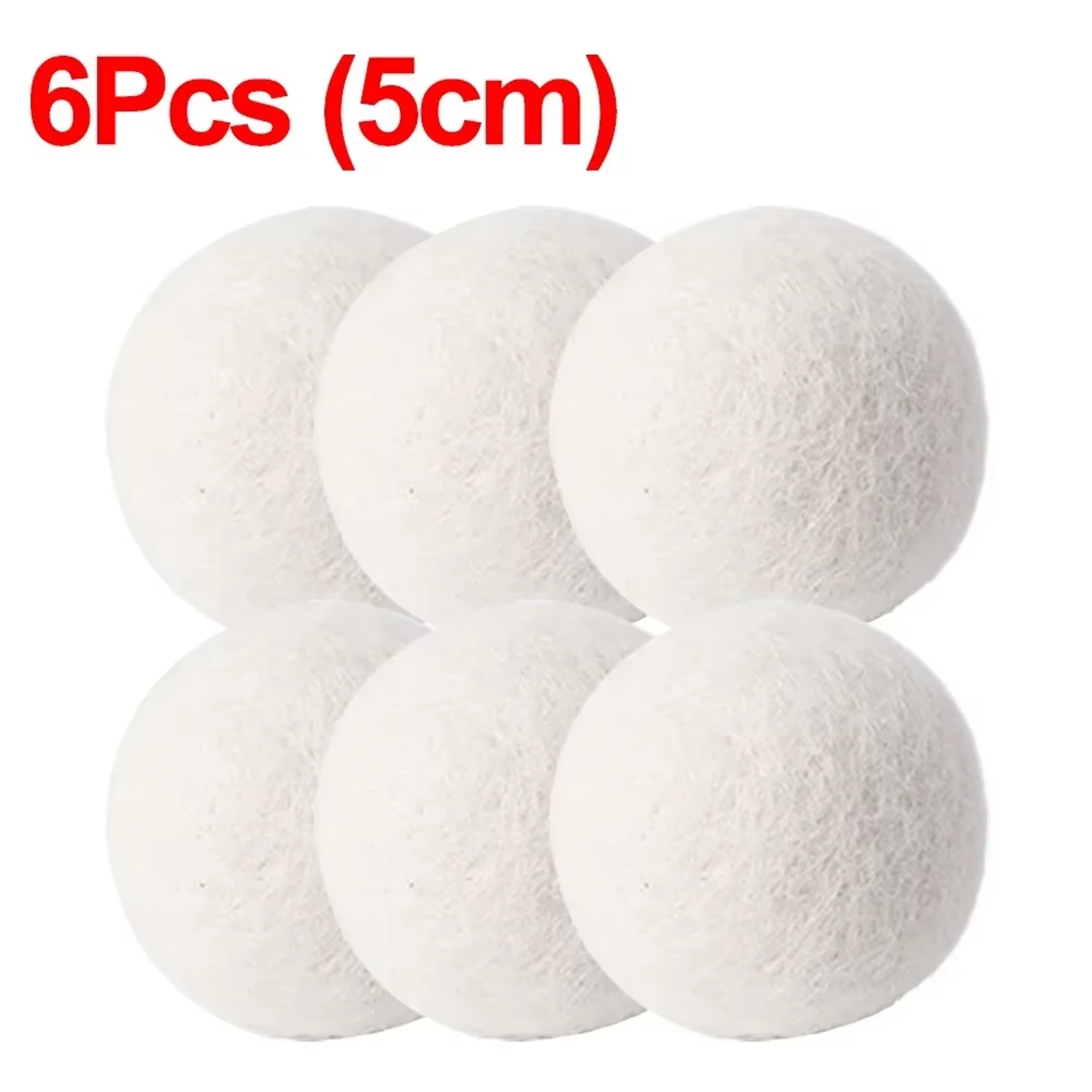 EcoClean Reusable Wool Dryer Balls Set Natural Fabric Softener  Eco Friendly Laundry Dryer Balls 6