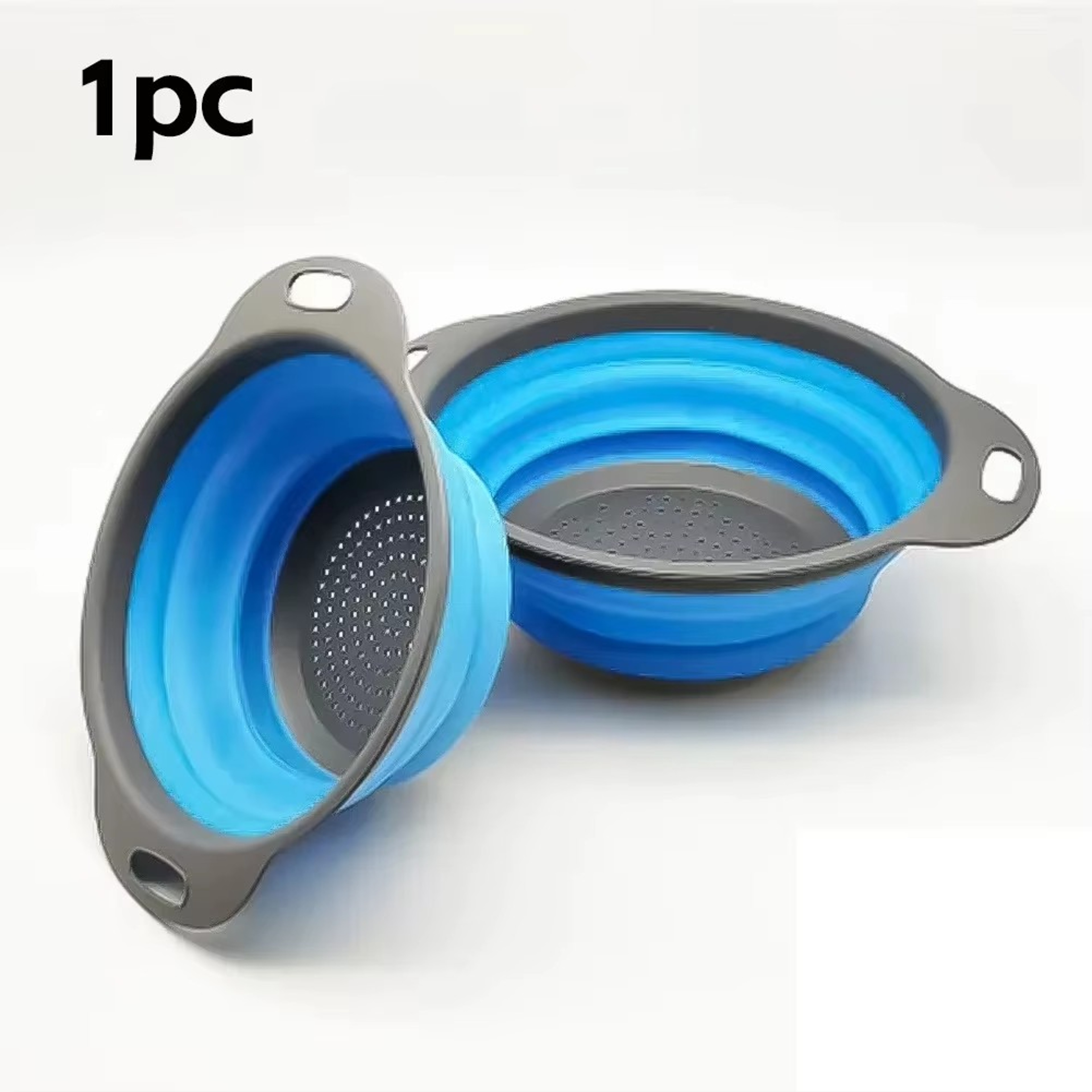 Space Saving Silicone Collapsible Colander  Foldable Strainer Drain Basket 7