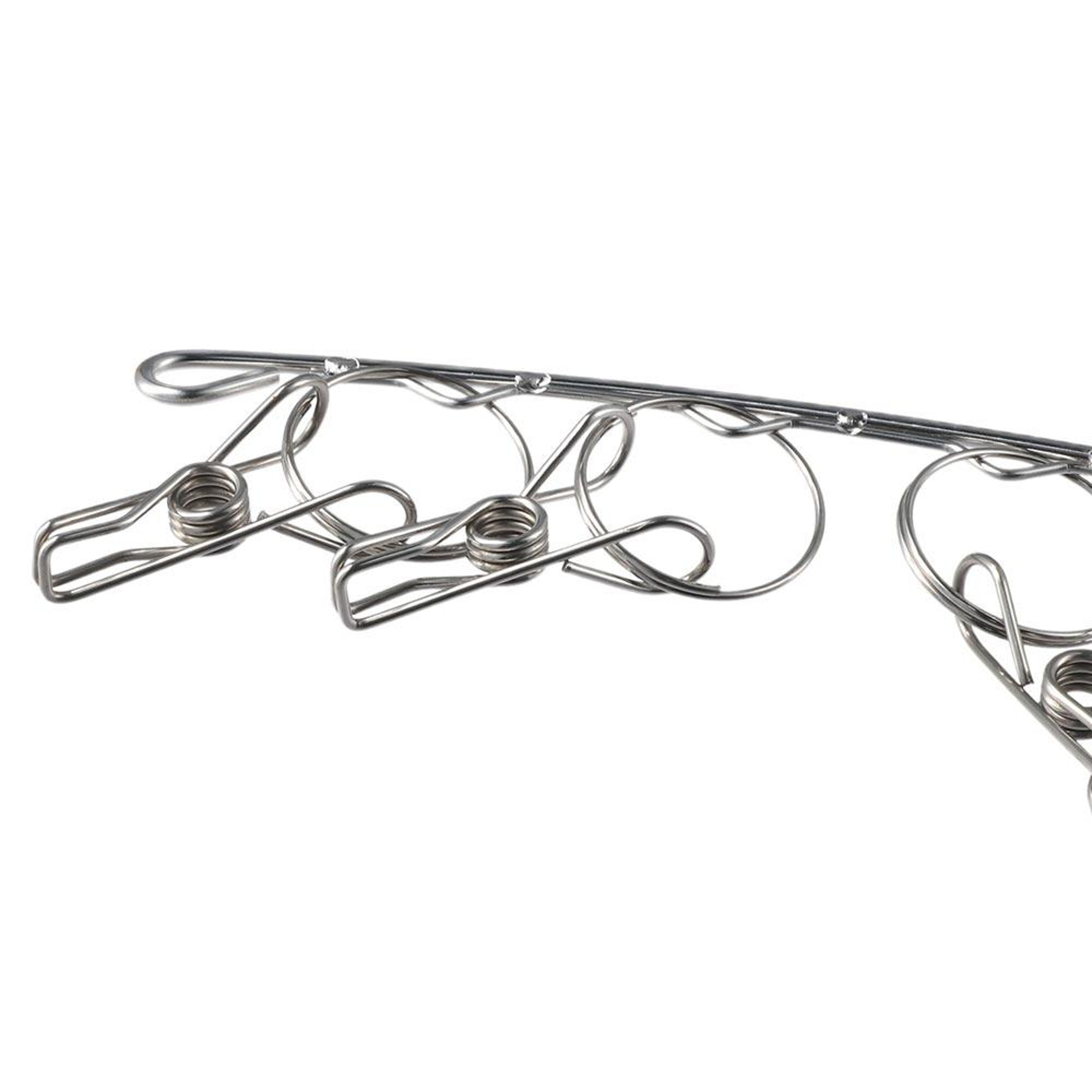 Windproof Stainless Steel Sock Dryer Hanger With Clips Portable Laundry Drying Rack 3