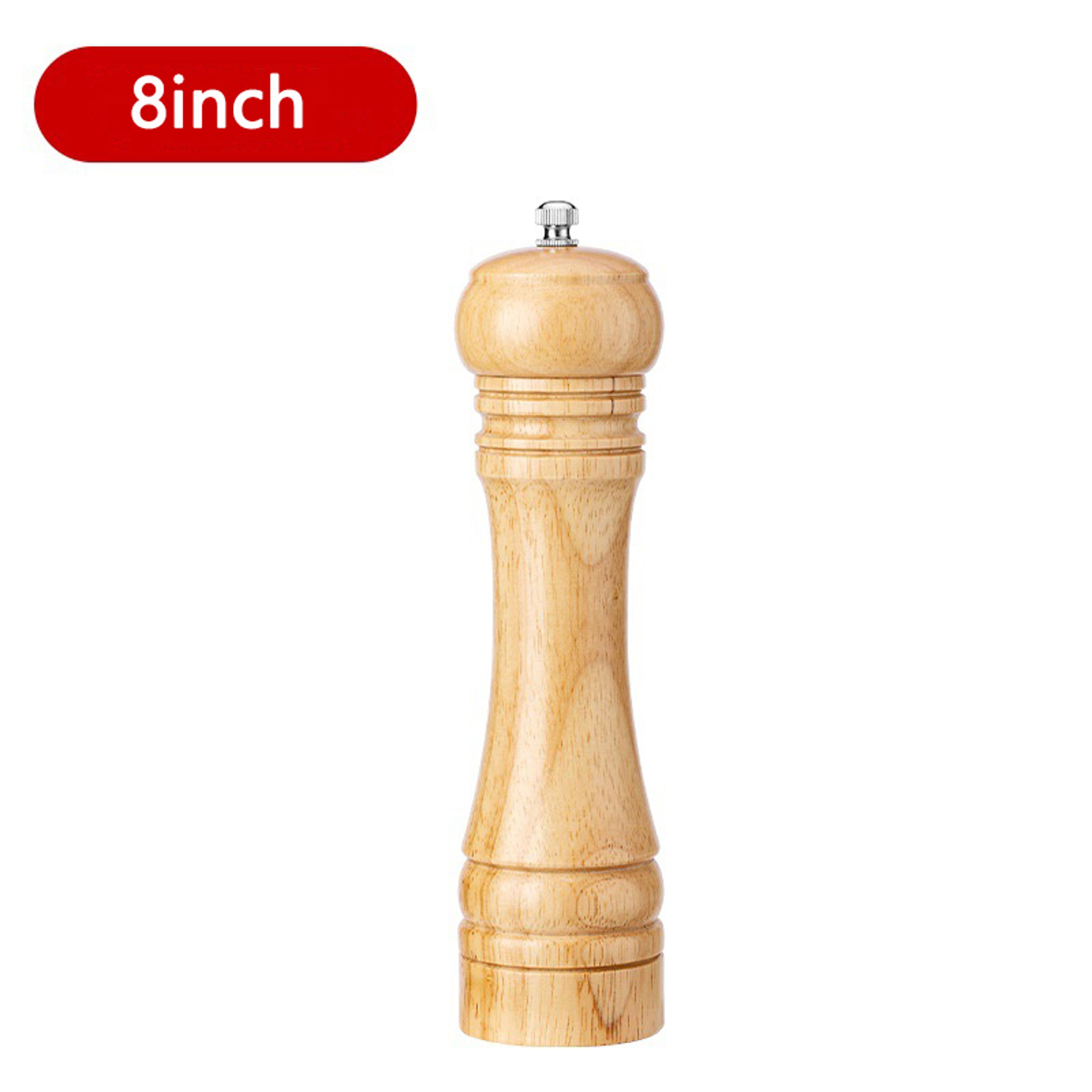 Solid Wood Manual Salt  Pepper Grinder Set With Adjustable Ceramic Grinder Kitchen Spice Mills Set 7