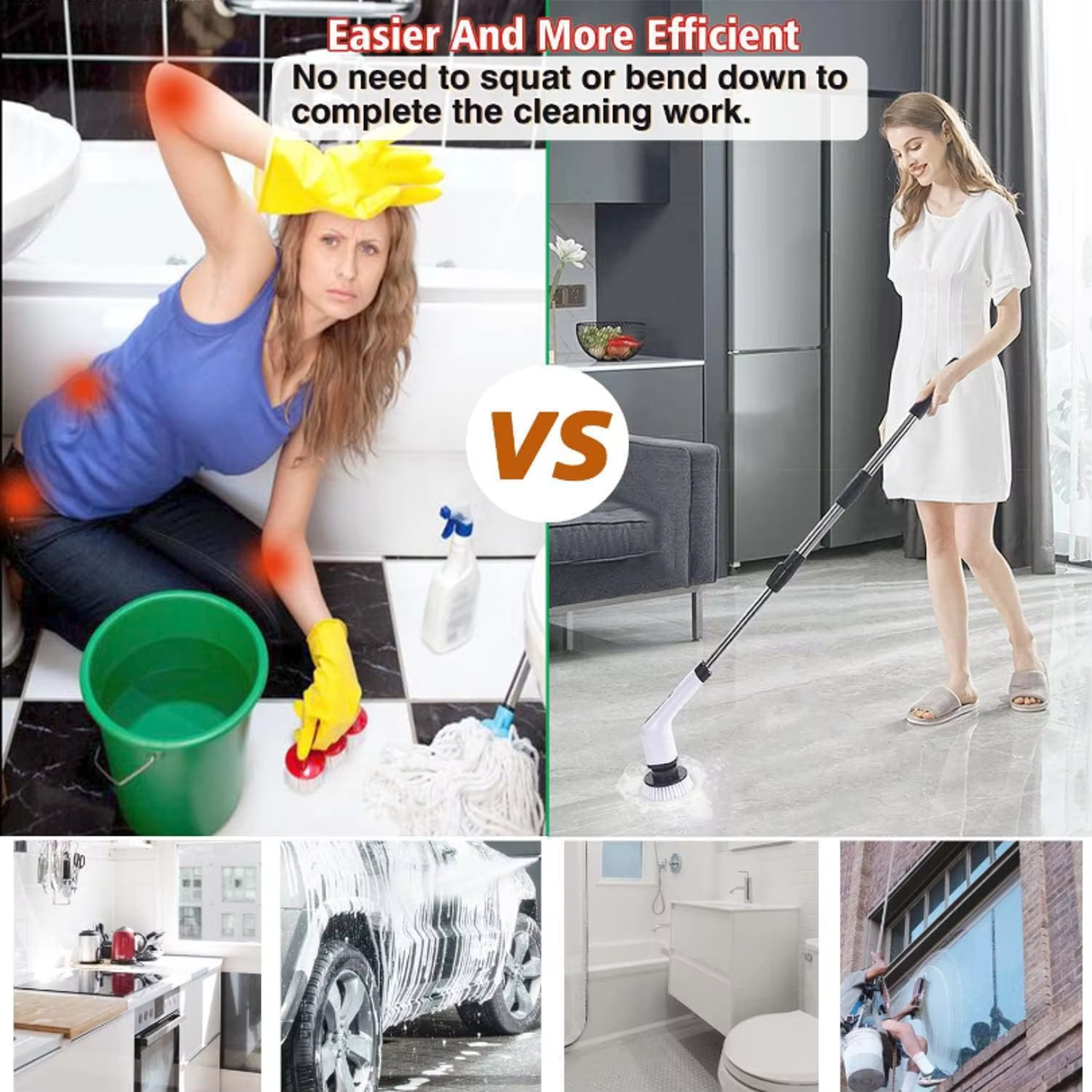Cordless Electric Spin Scrubber Brush for Bathroom, Kitchen & Tile Deep Cleaning – view 5